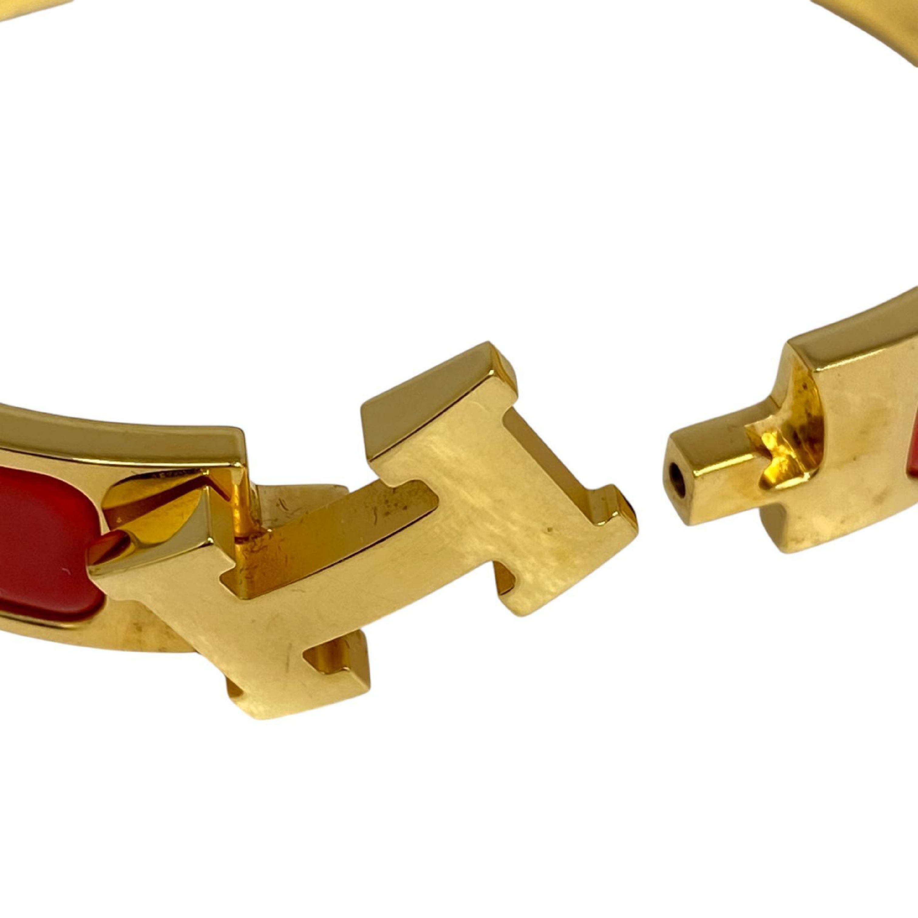 【*Shipped from: Hong Kong*】HERMES ( ) Red Gold Plated Click H Bangle Bracelet/Bangle — view 7