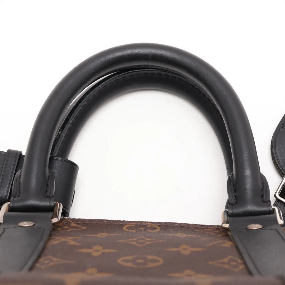 Monogram Macassar Keepall Bandoulière 45 M56711 DU4100 Brown x Black with initials — view 6
