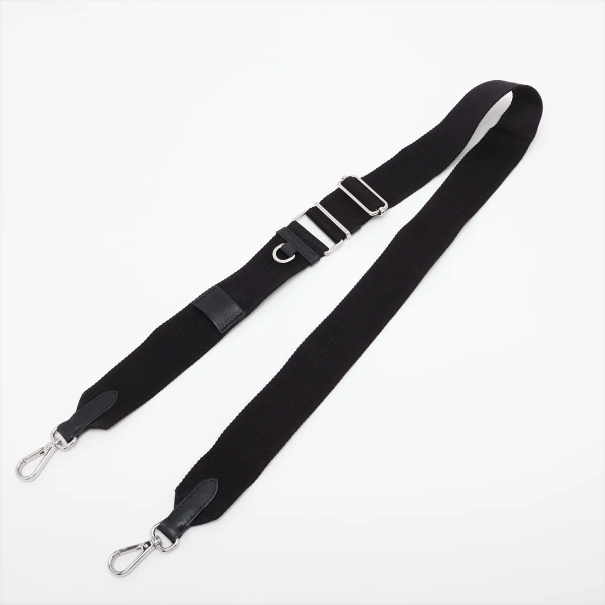 Tessuto Inpunto Nylon Shoulder Bag, Black — view 5