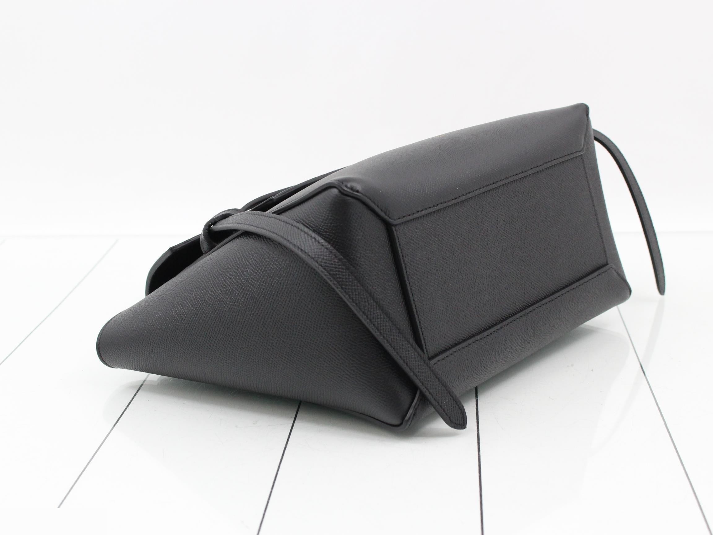 Belt bag, leather, 2-way handbag, black — view 5