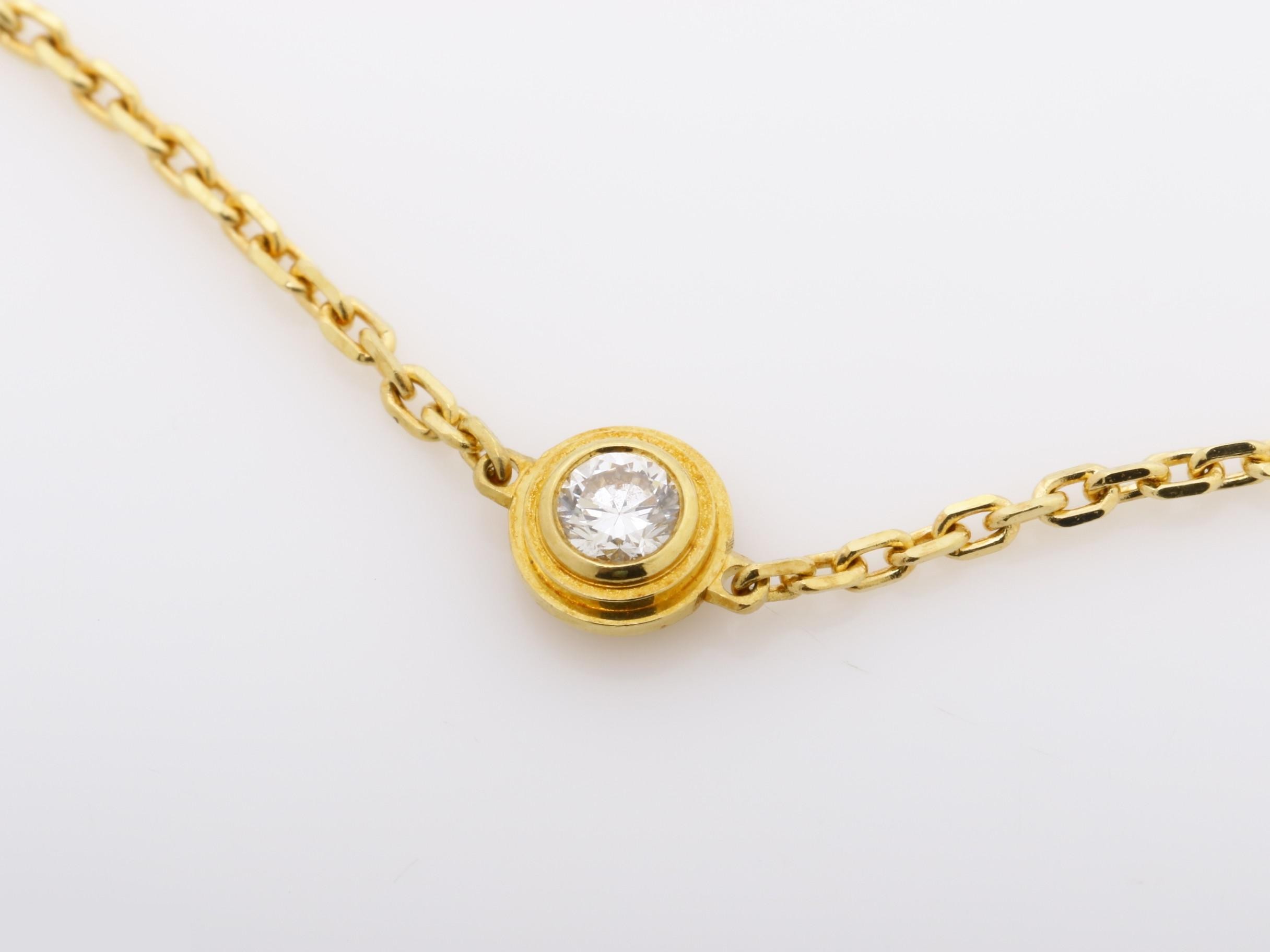 Damour XS Diamond Bracelet, 750YG, 1.4g, Wrist size approx. 18cm — view 2