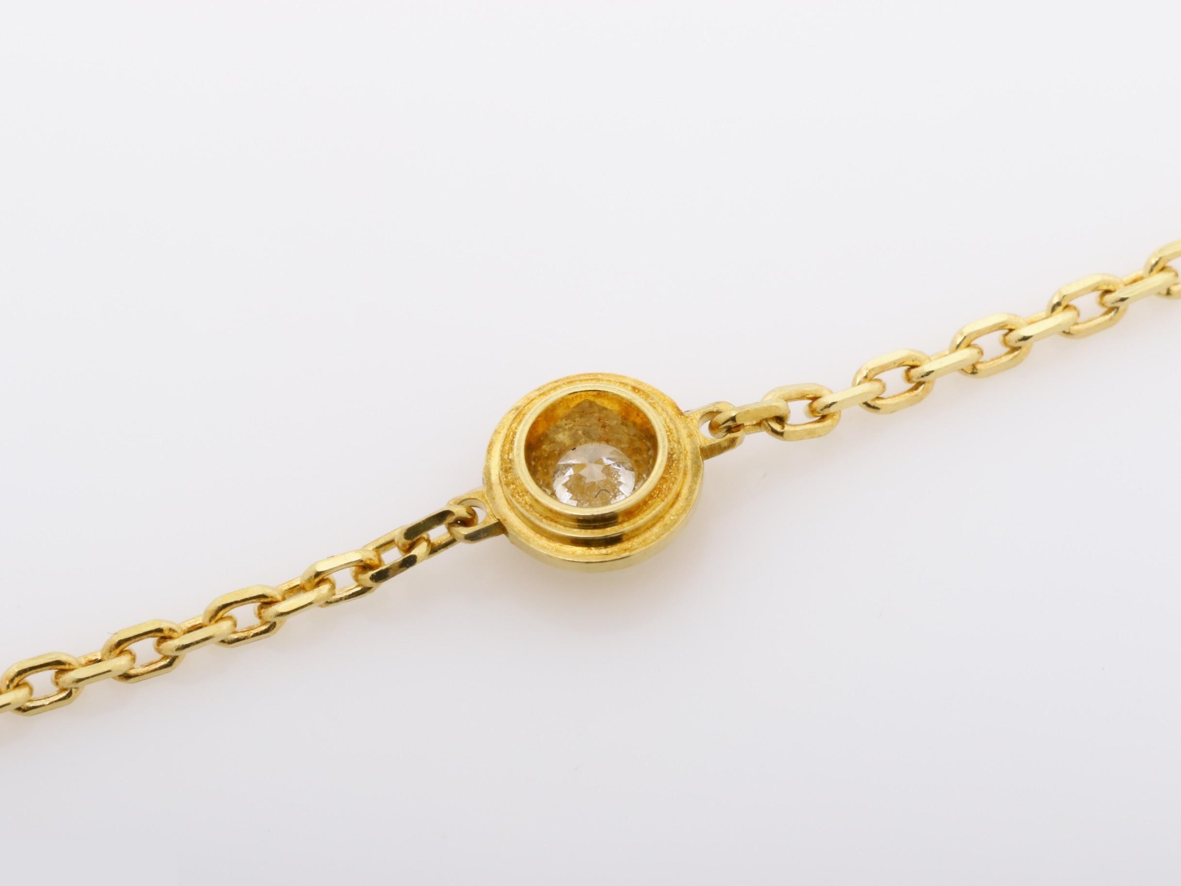 Damour XS Diamond Bracelet, 750YG, 1.4g, Wrist size approx. 18cm — view 3