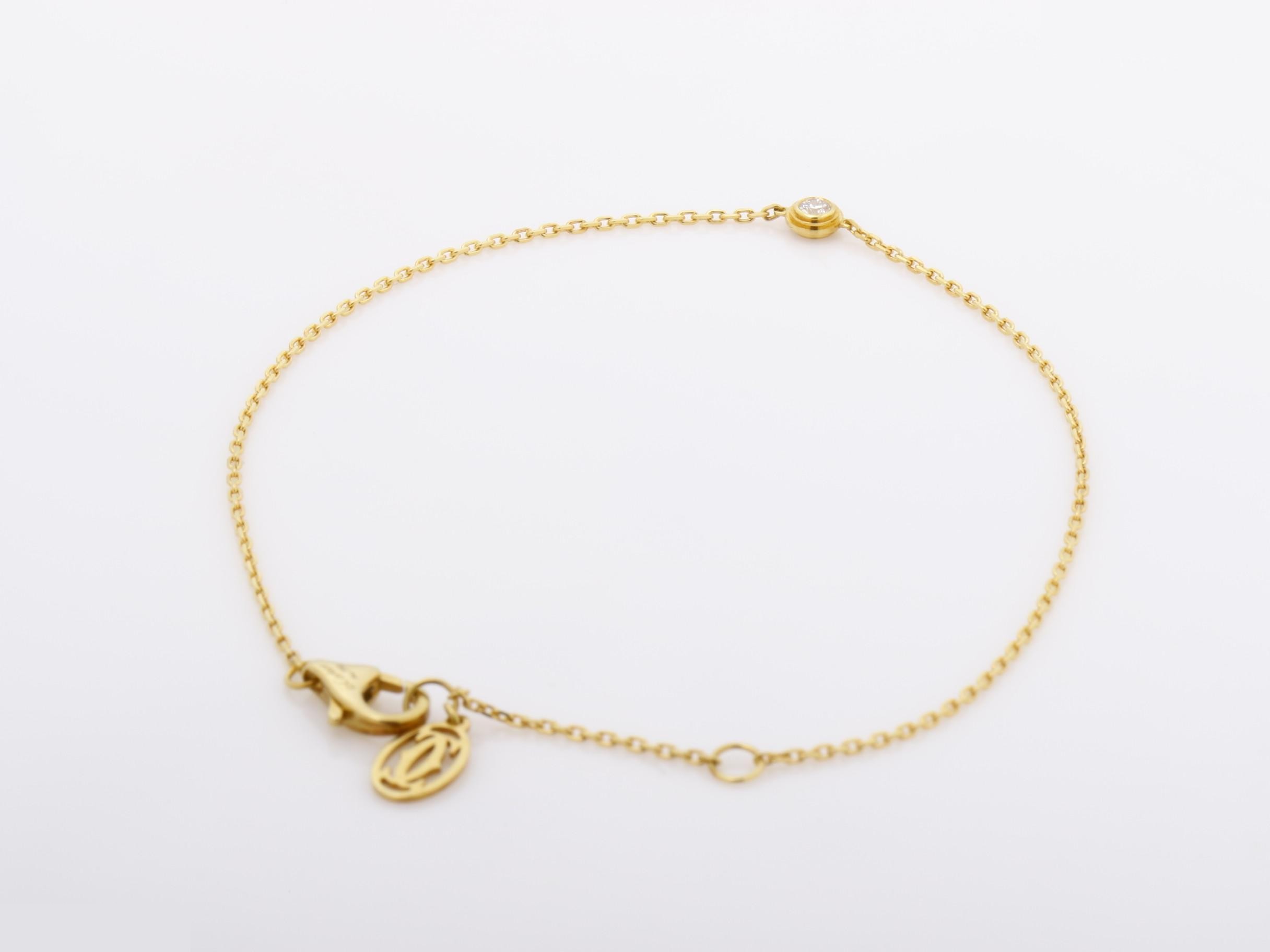 Damour XS Diamond Bracelet, 750YG, 1.4g, Wrist size approx. 18cm — view 4