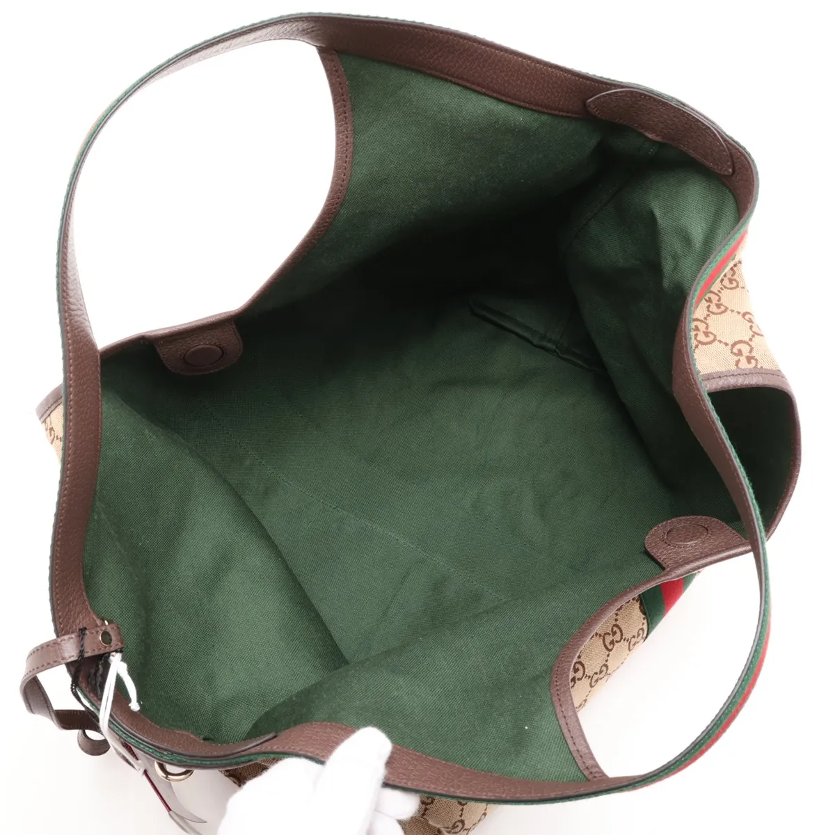 GG Canvas Ophidia Canvas x Leather Tote Bag Brown 853971 — view 7