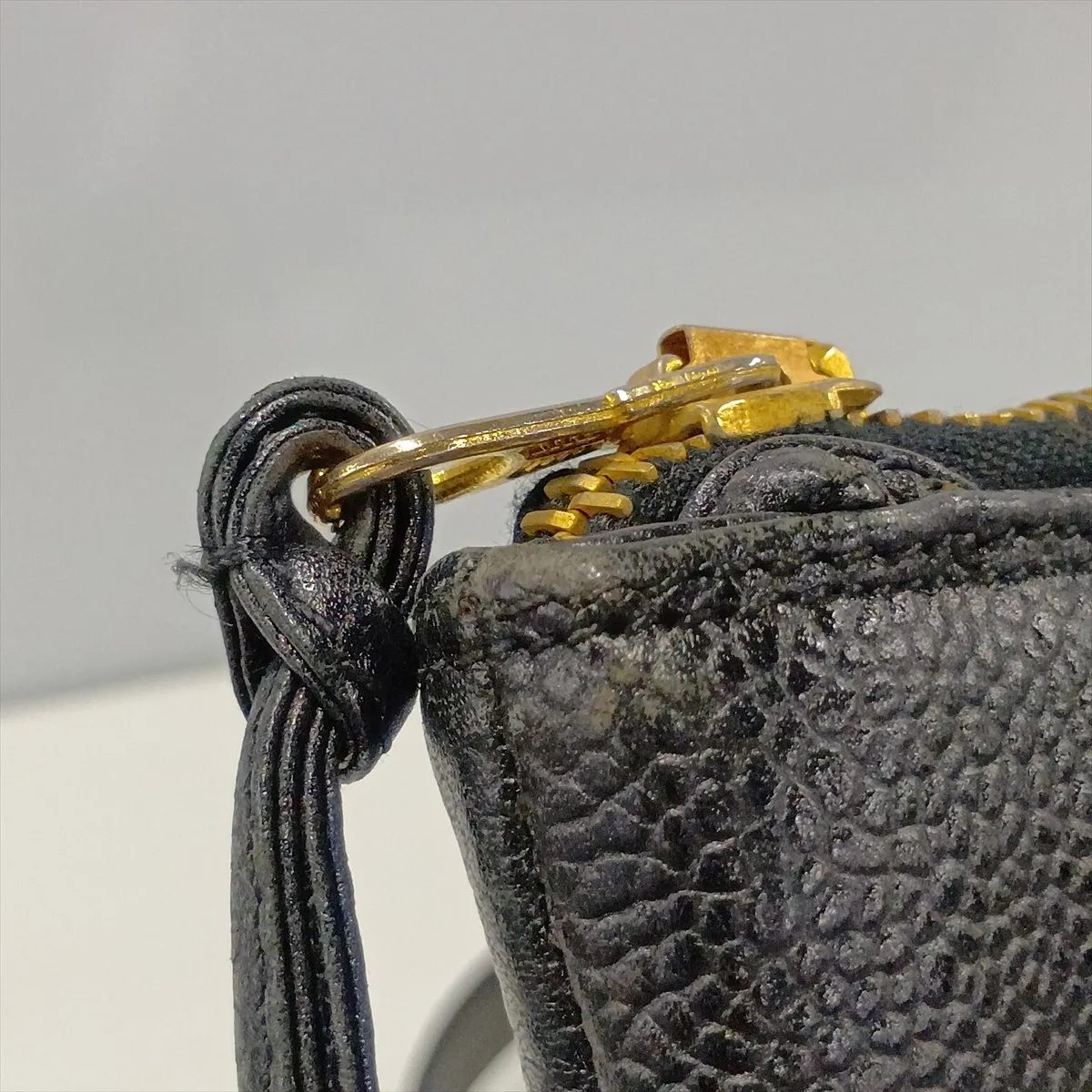 Coco Mark Caviar Skin Chain Shoulder Bag, Black with Gold Hardware, 2595805, Series 2 — view 13