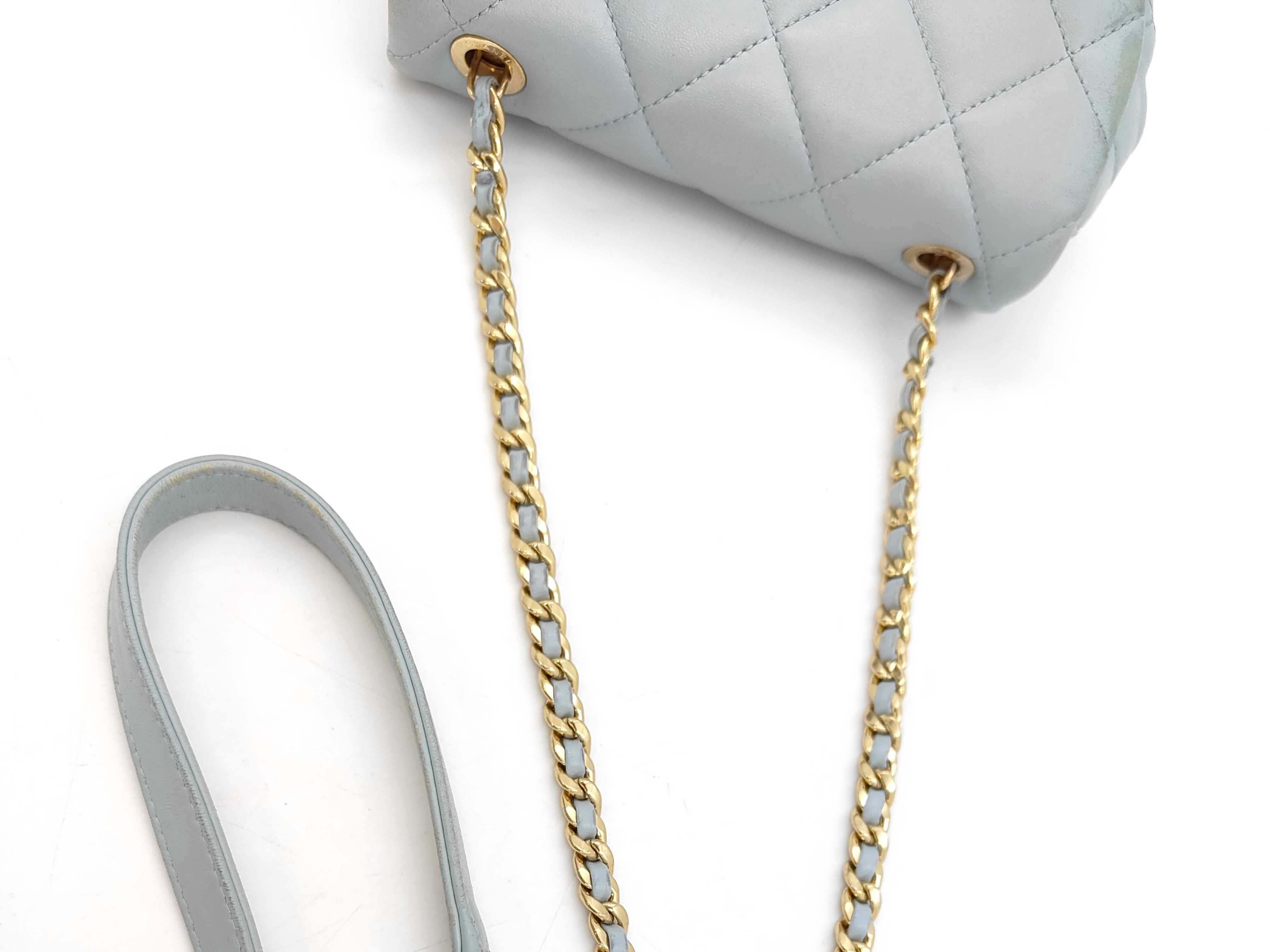 Mini Matelassé Chain Shoulder Bag, Lambskin Shoulder Bag — view 3