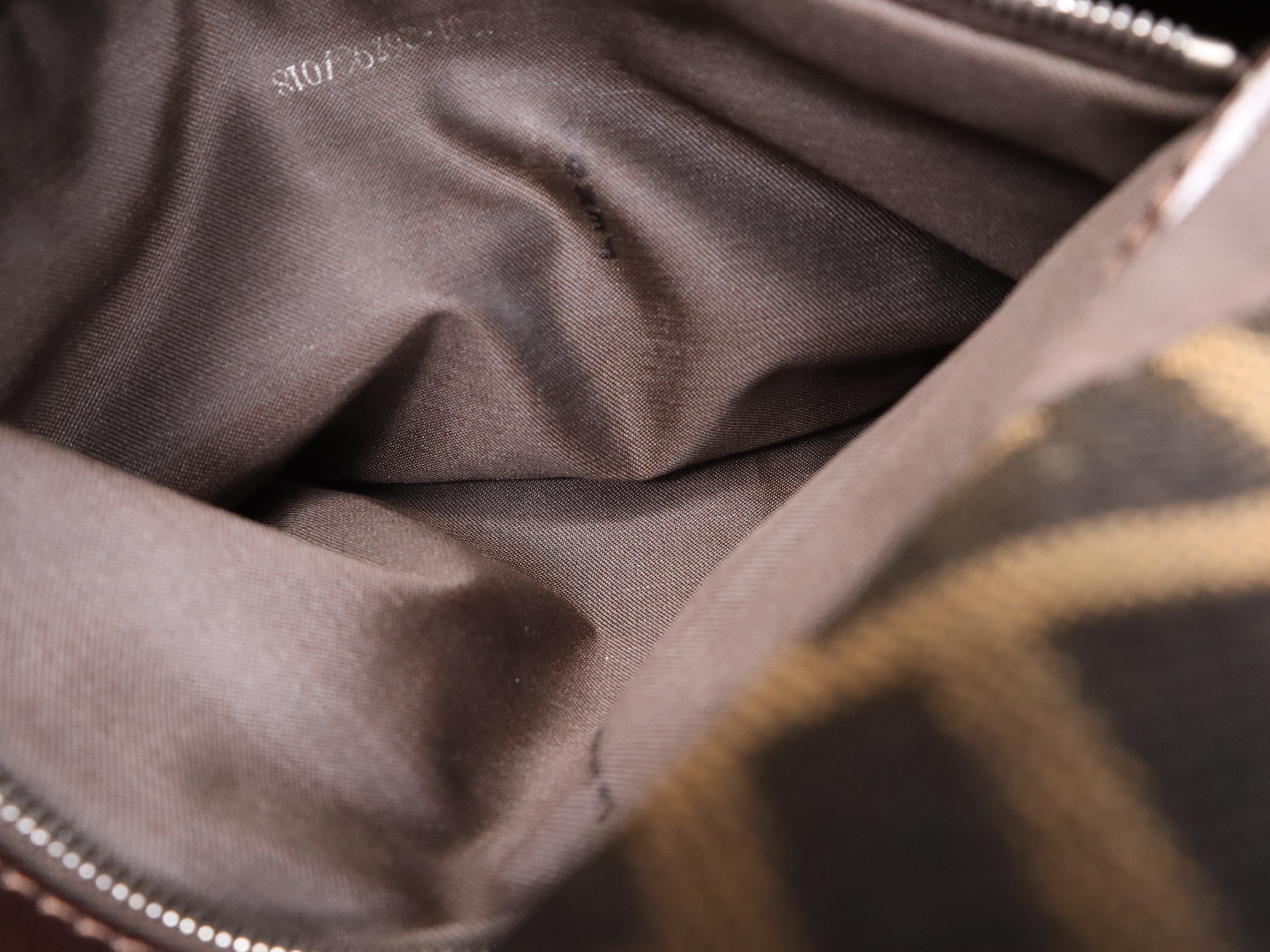 Canvas Zucca Mamma Bucket Black Brown Shoulder Bag — view 11