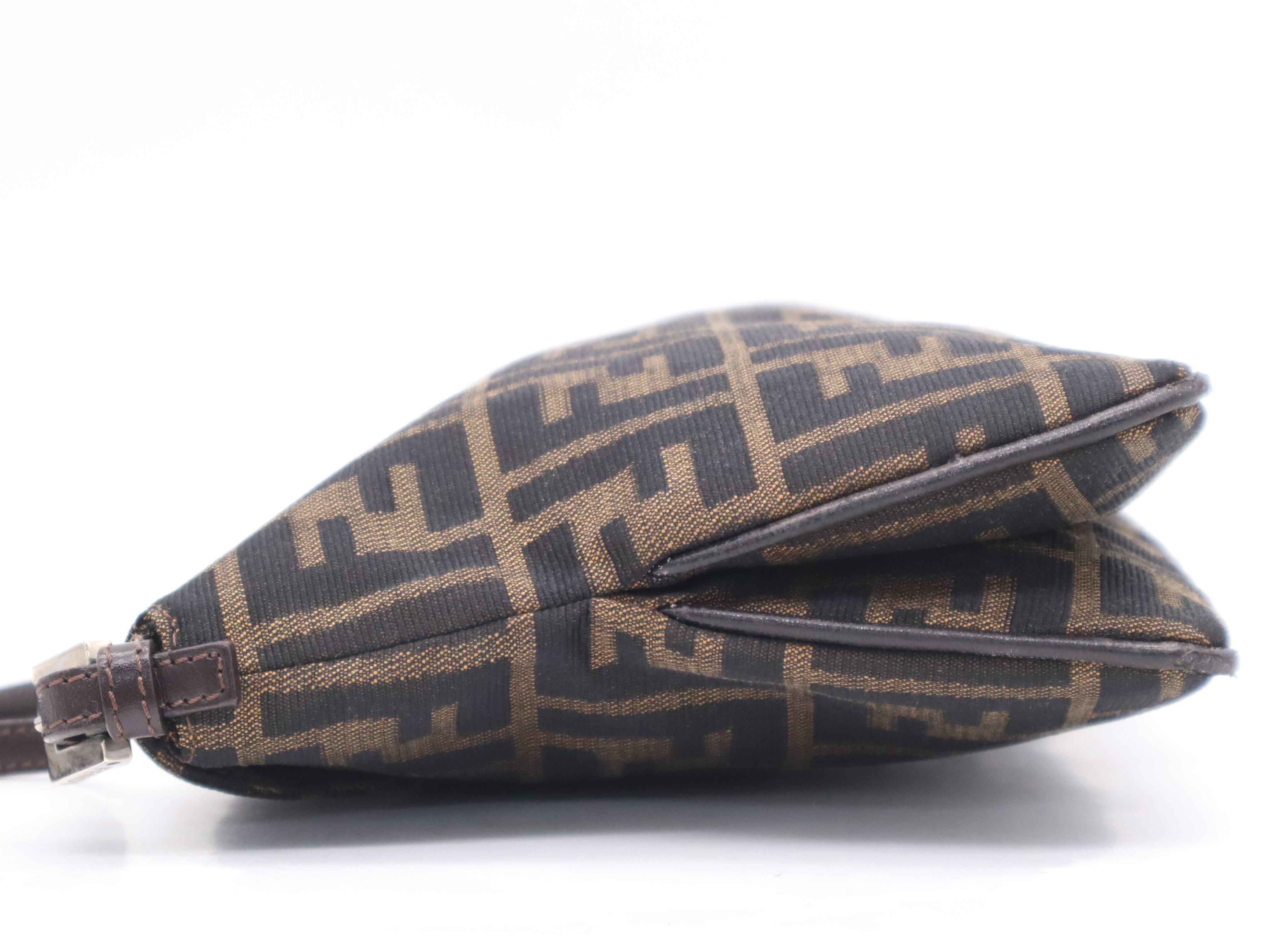 Canvas Zucca Mamma Bucket Black Brown Shoulder Bag — view 3