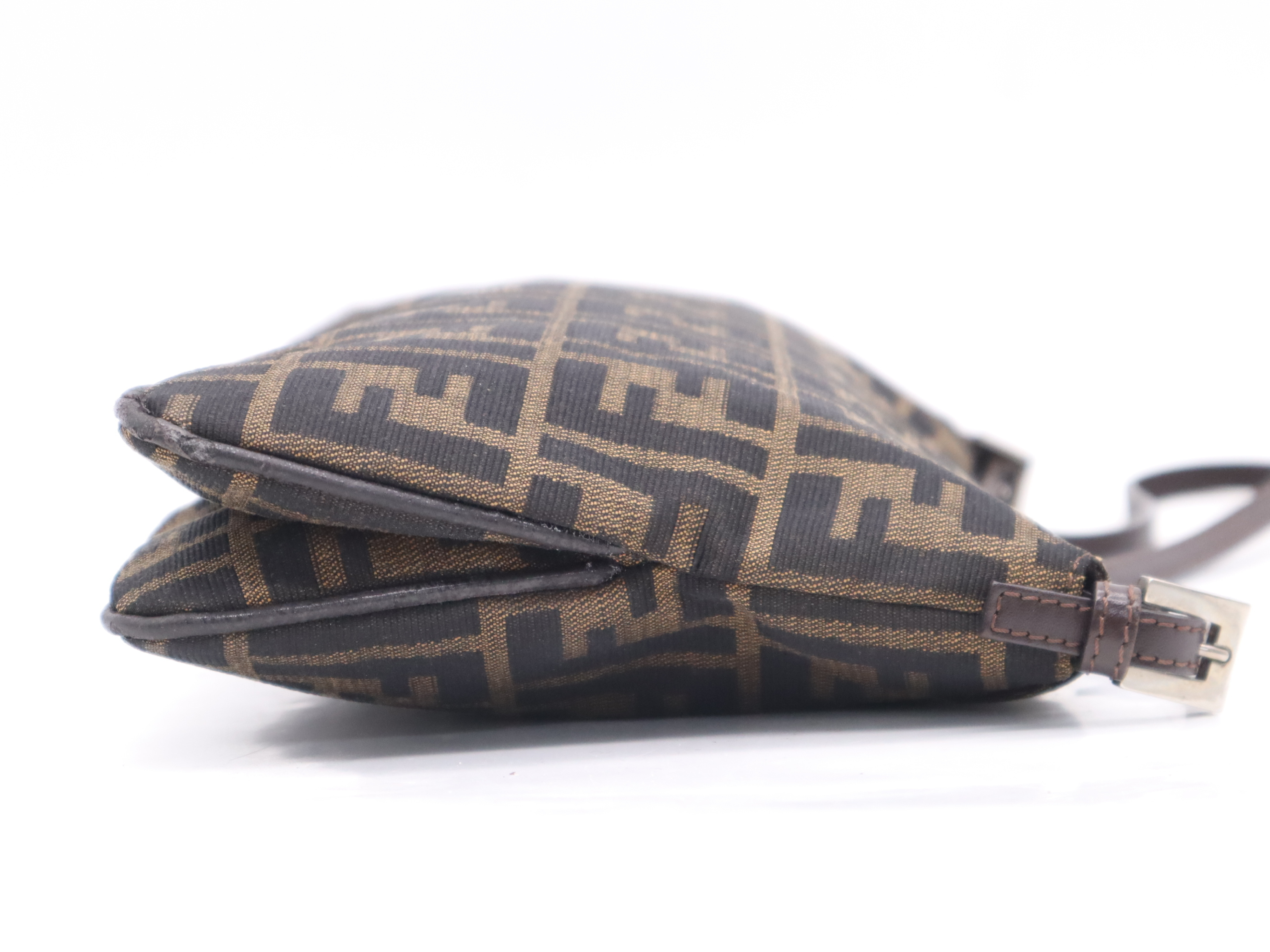 Canvas Zucca Mamma Bucket Black Brown Shoulder Bag — view 5