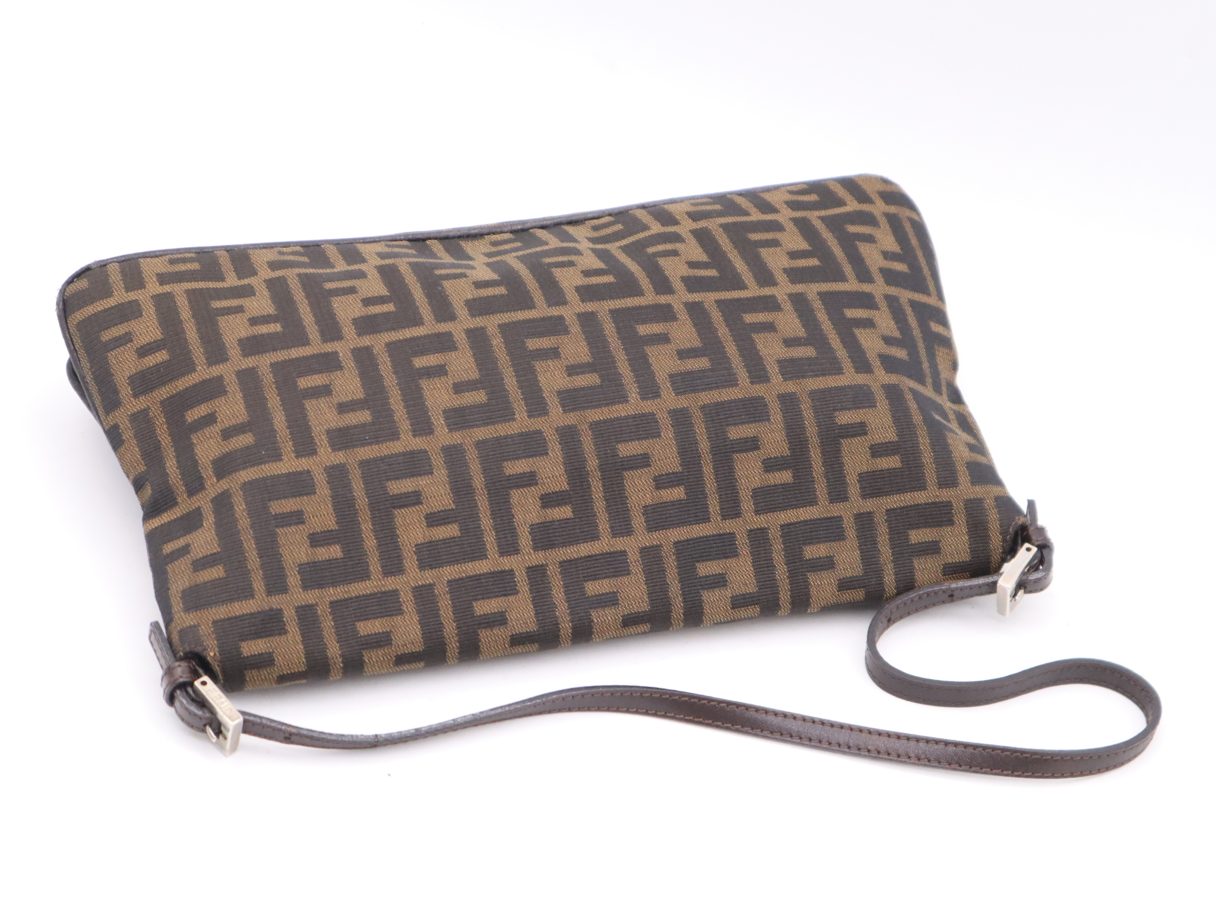 Canvas Zucca Mamma Bucket Black Brown Shoulder Bag — view 6