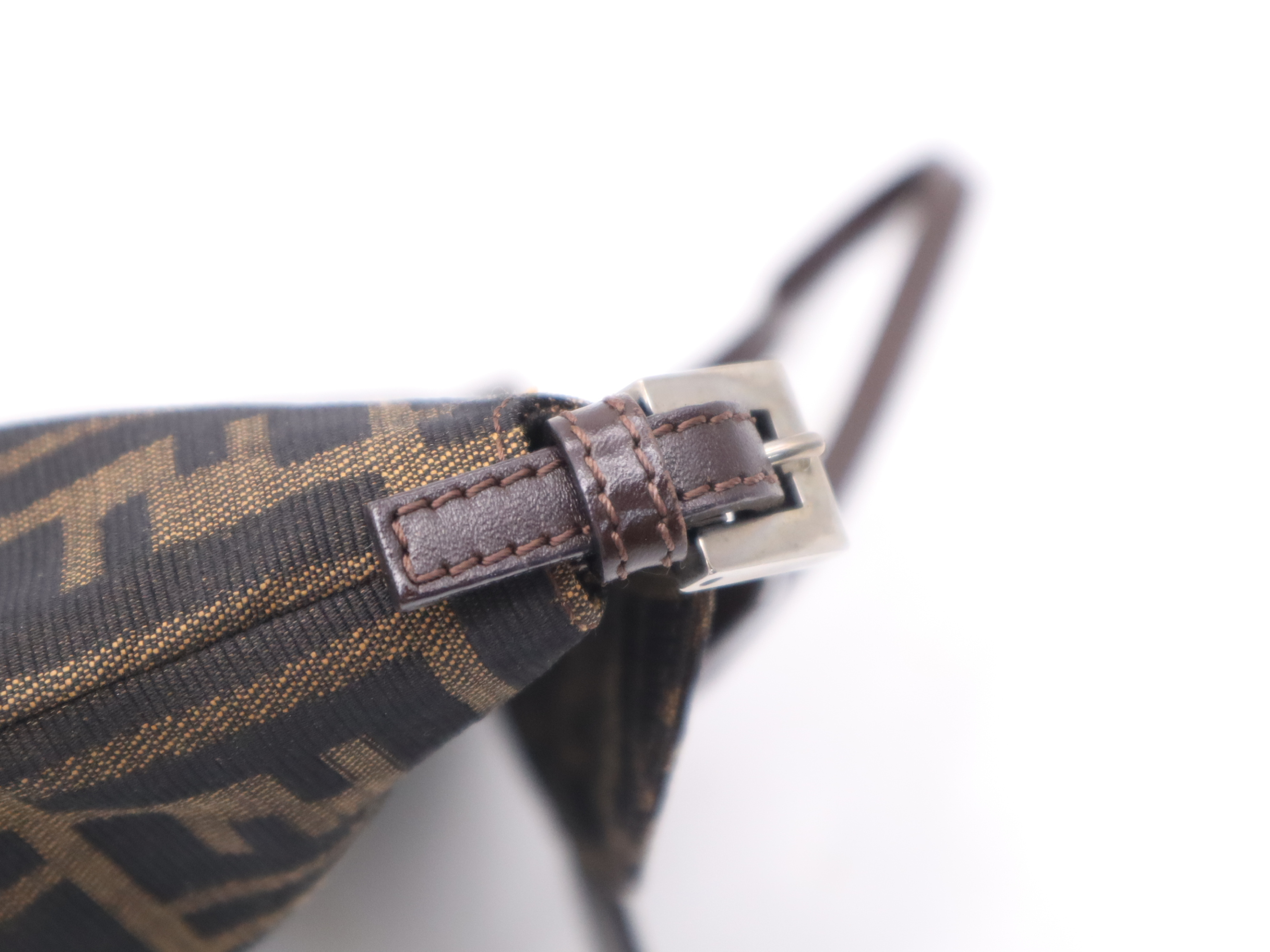 Canvas Zucca Mamma Bucket Black Brown Shoulder Bag — view 7