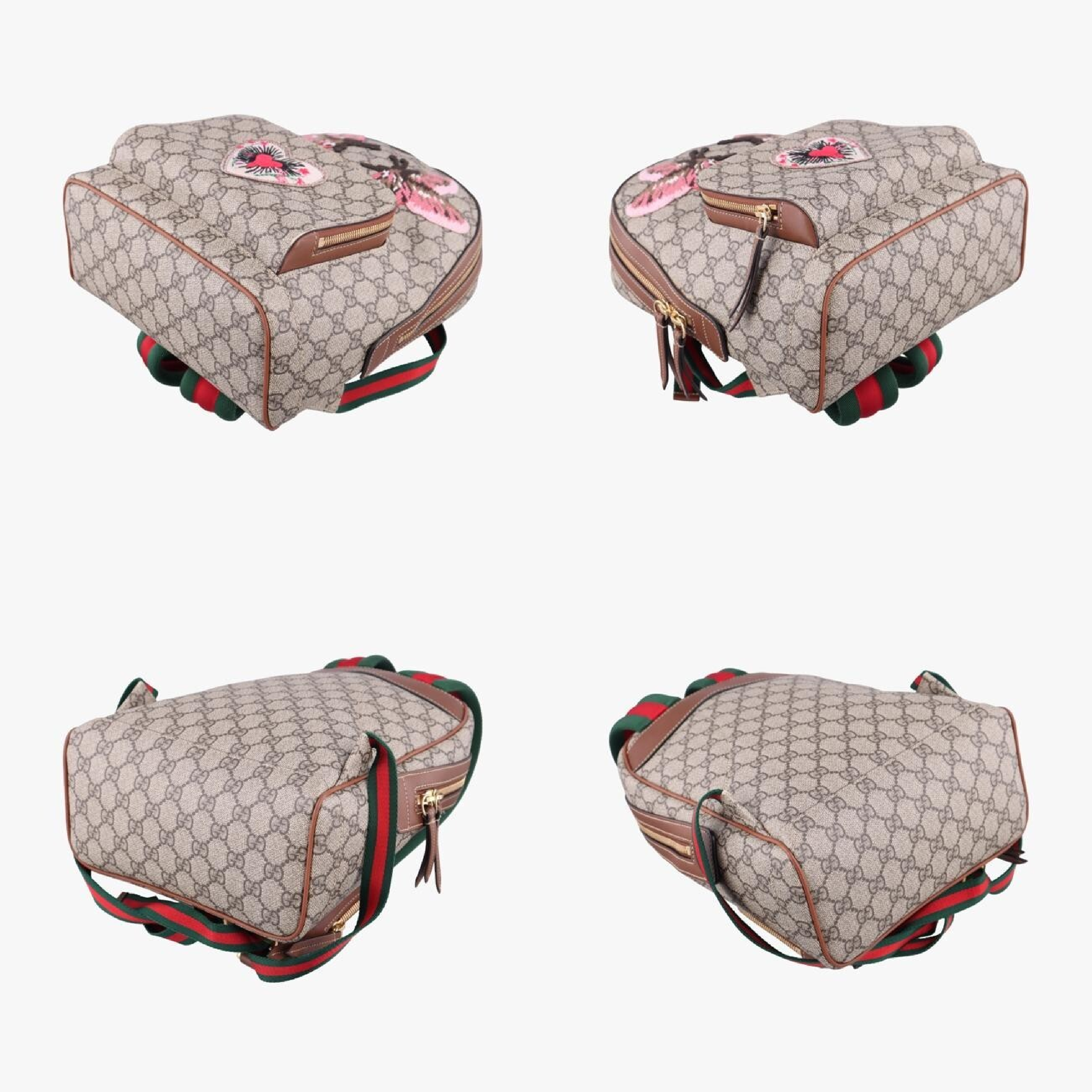 GG Supreme Tian Beige x Multicolor PVC Coated Canvas x Leather Backpack 427042 B021366172 — view 4
