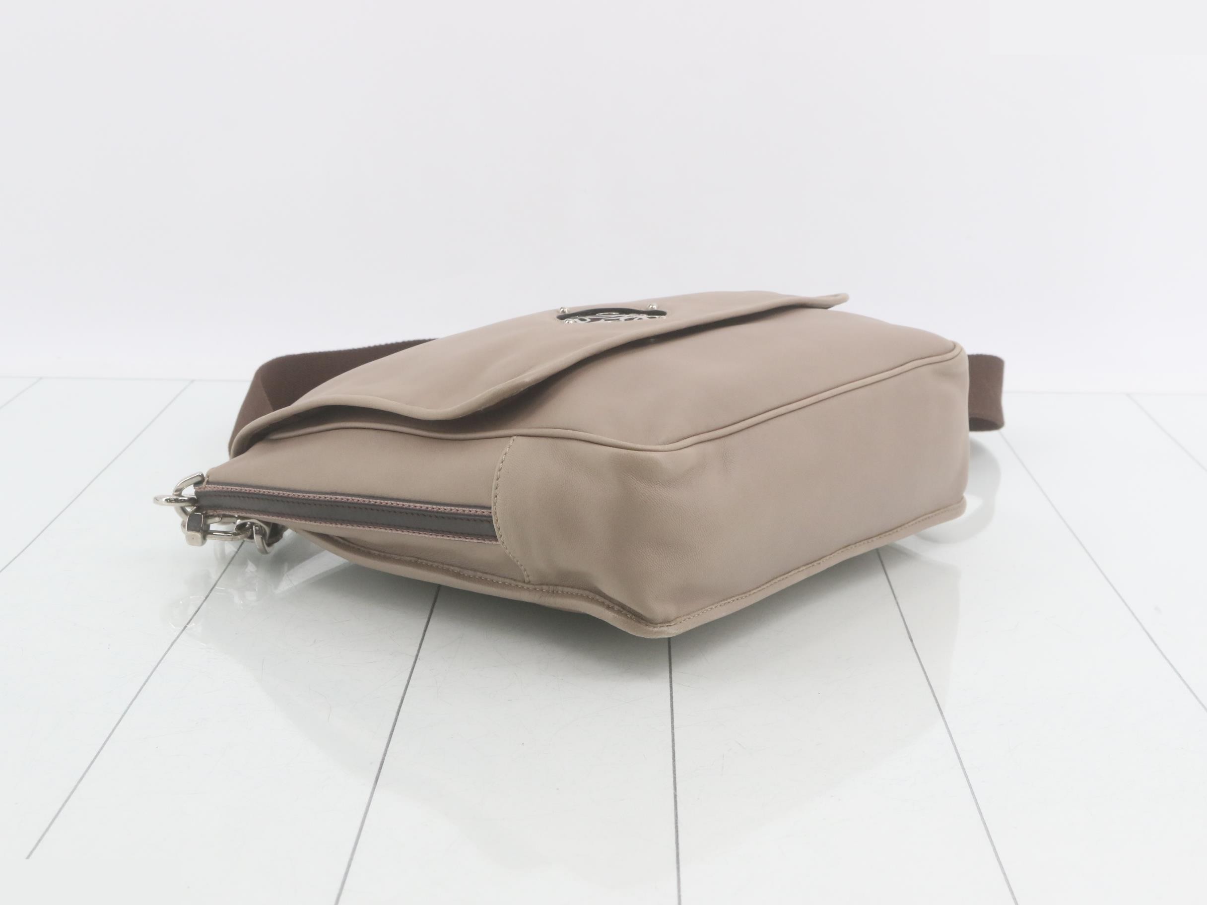 Leather shoulder bag, gray — view 5