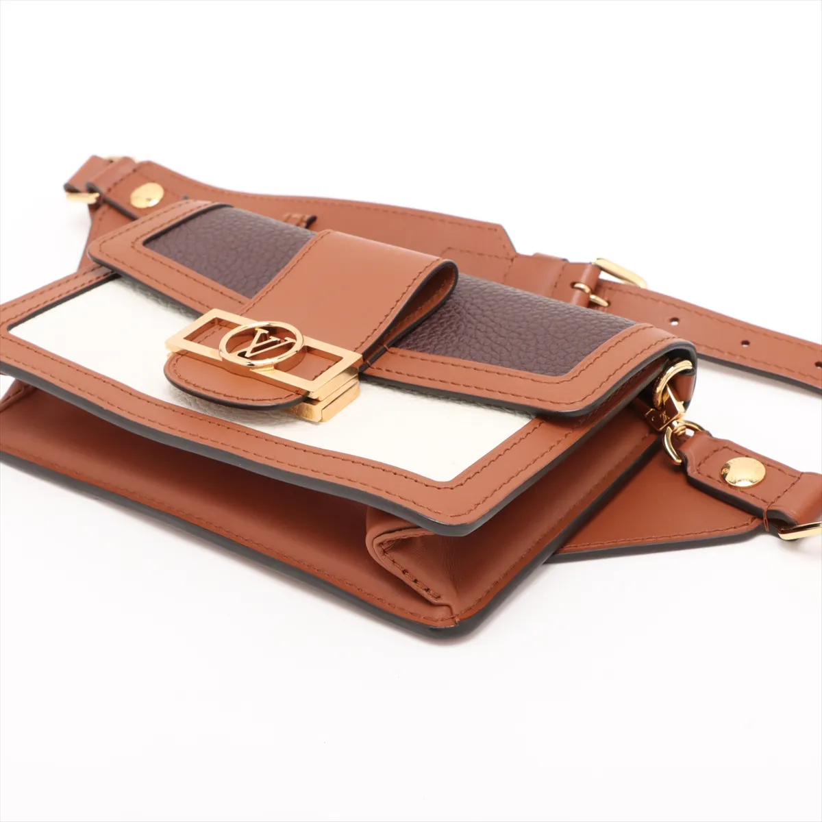 Taurillon Bumbag Dauphine M58881 GI0179 Brown x White x Bordeaux — view 3