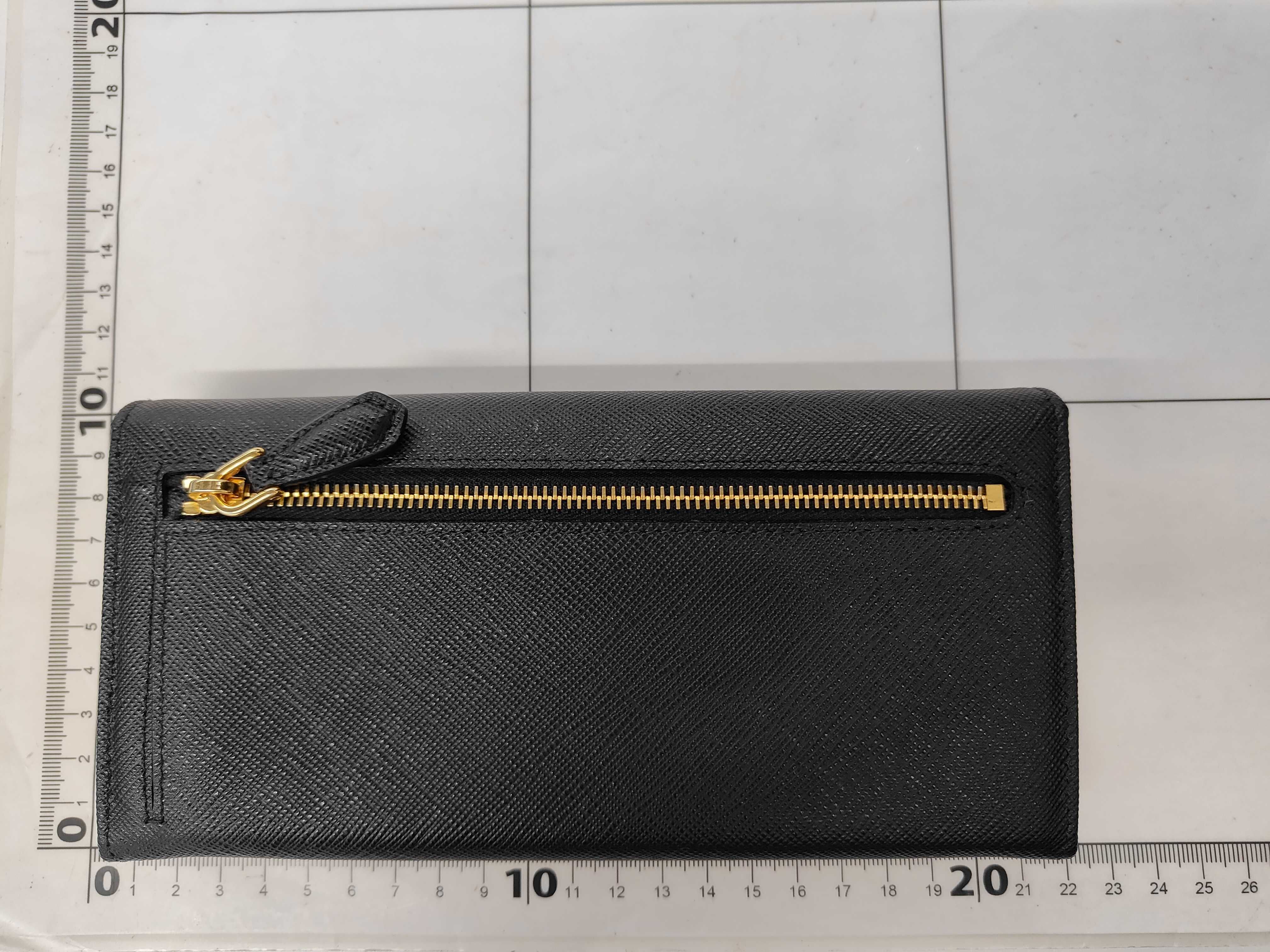 Triangle Logo Saffiano 1MH132 Long Wallet — view 2