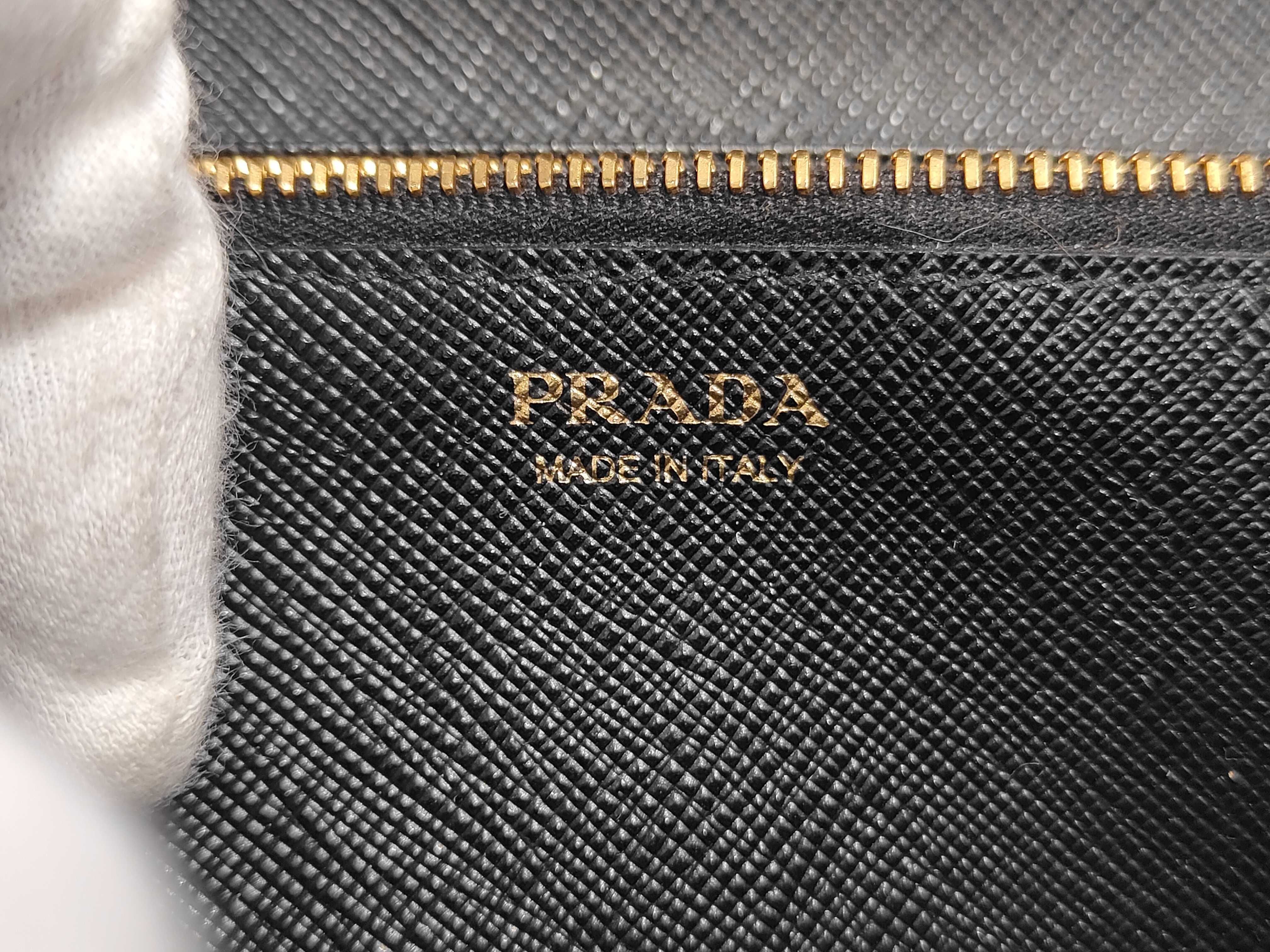 Triangle Logo Saffiano 1MH132 Long Wallet — view 11