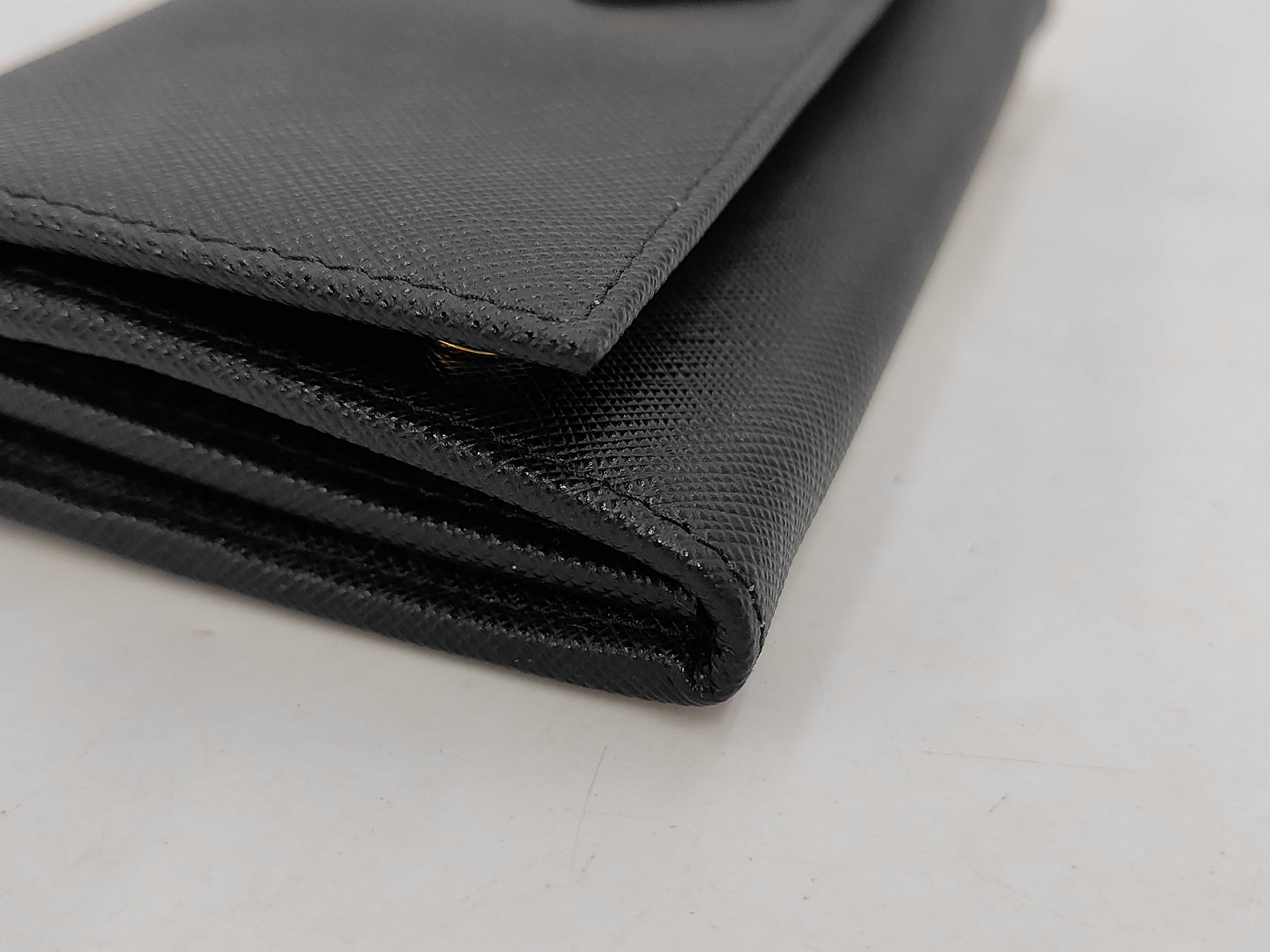 Triangle Logo Saffiano 1MH132 Long Wallet — view 6