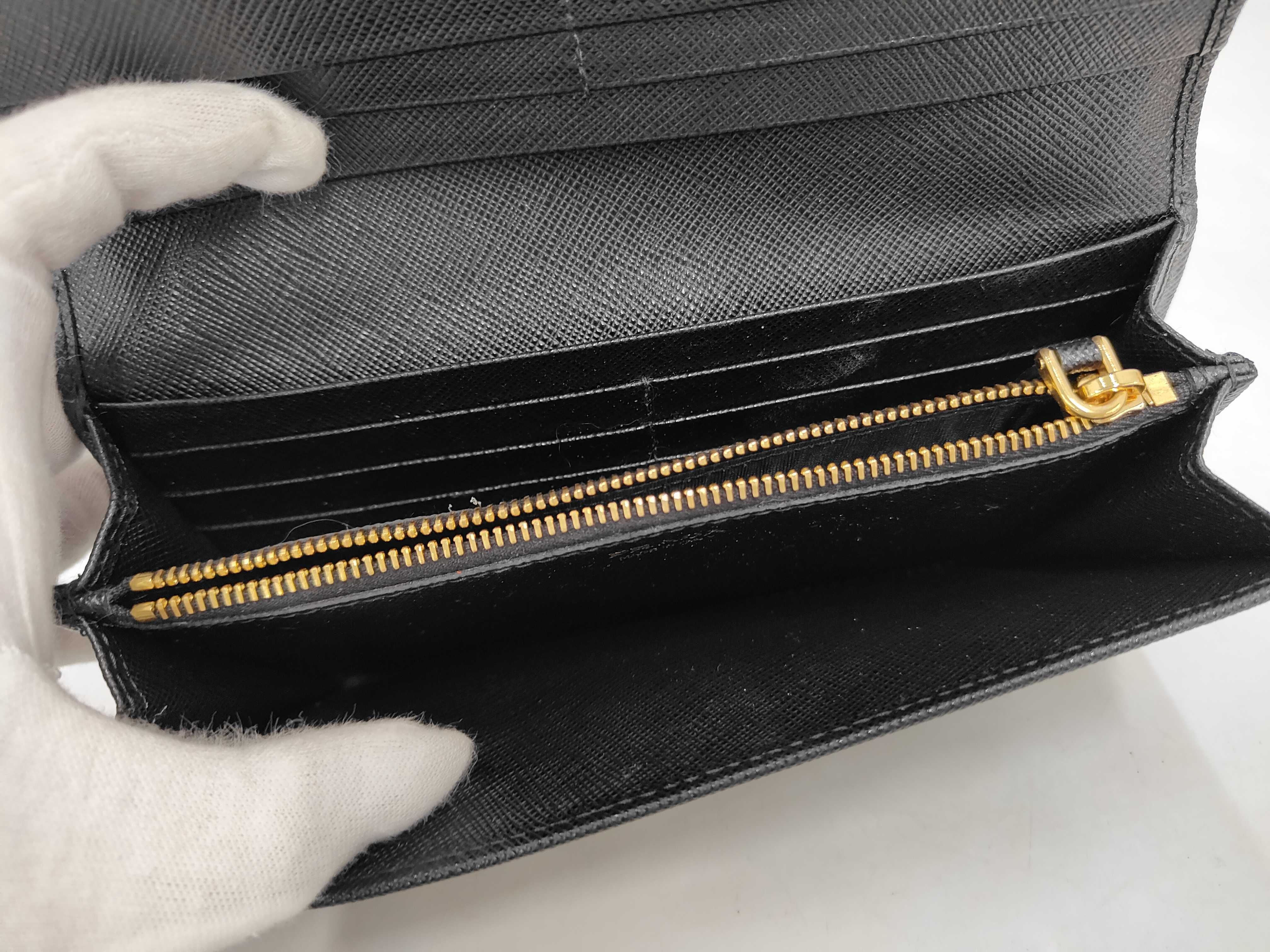 Triangle Logo Saffiano 1MH132 Long Wallet — view 8