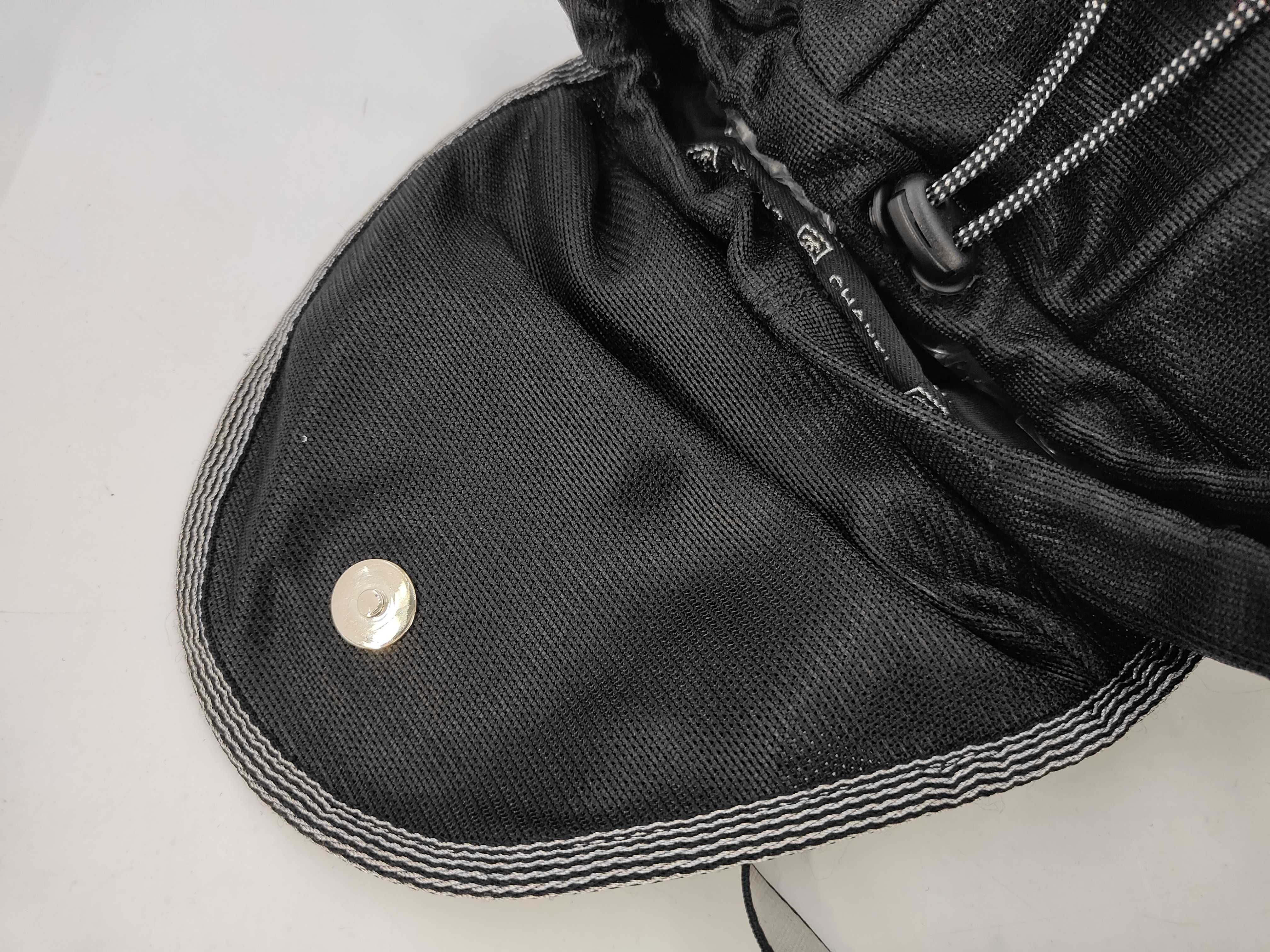 Mesh Backpack, Nylon, Black, with Seal — view 8