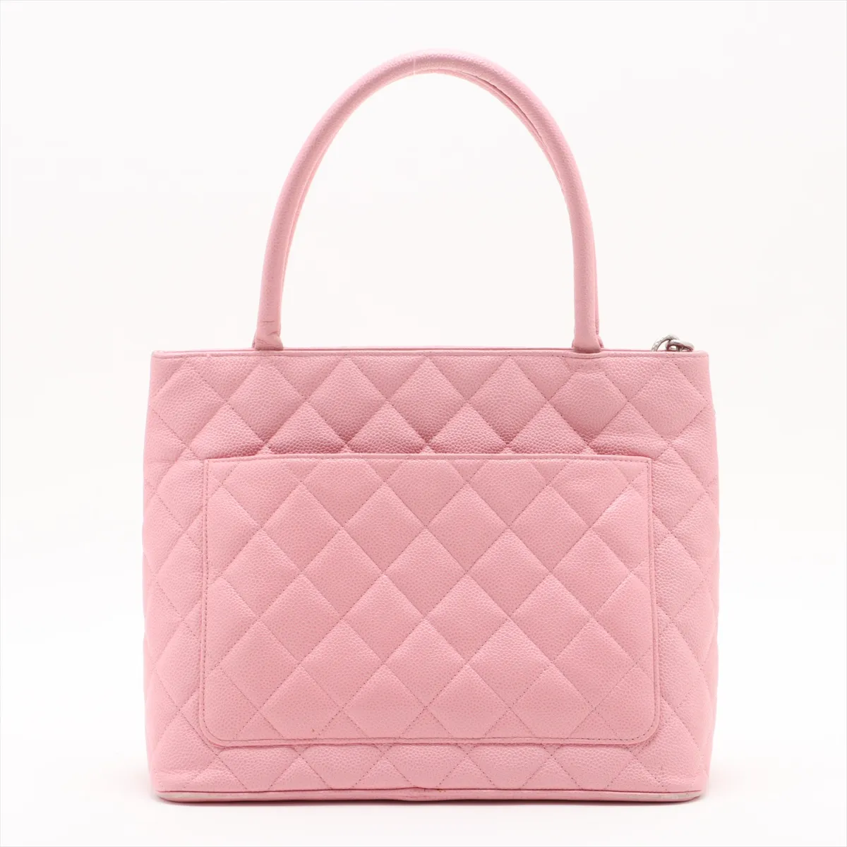 reprint caviar skin tote bag pink gold silver hardware 10049782 10s — view 2