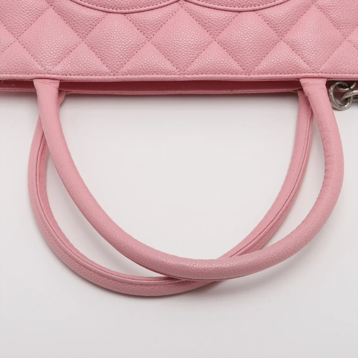 reprint caviar skin tote bag pink gold silver hardware 10049782 10s — view 5