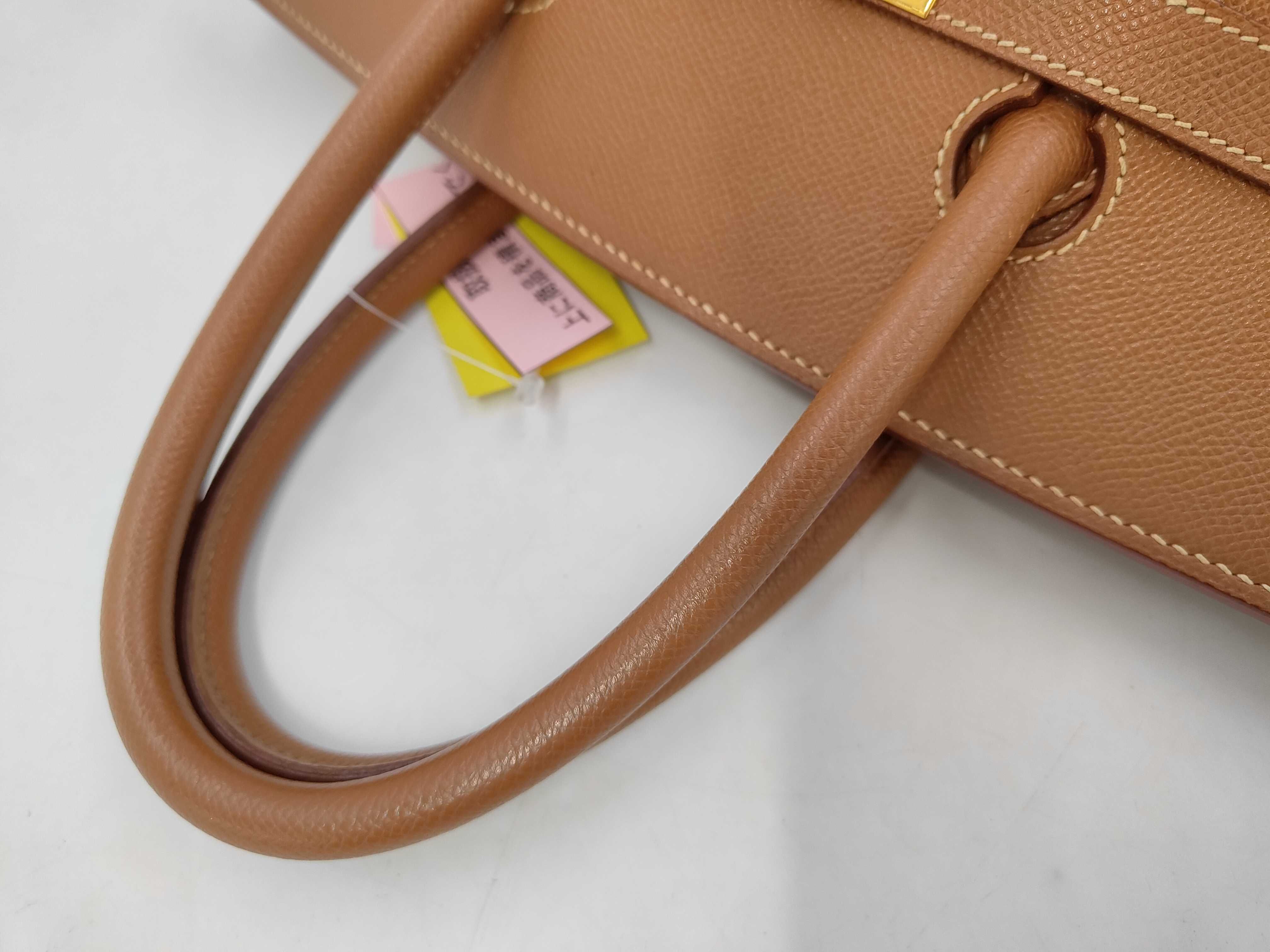 Birkin 35 Courchevel Leather Gold with Gold Hardware F Handbag — view 4