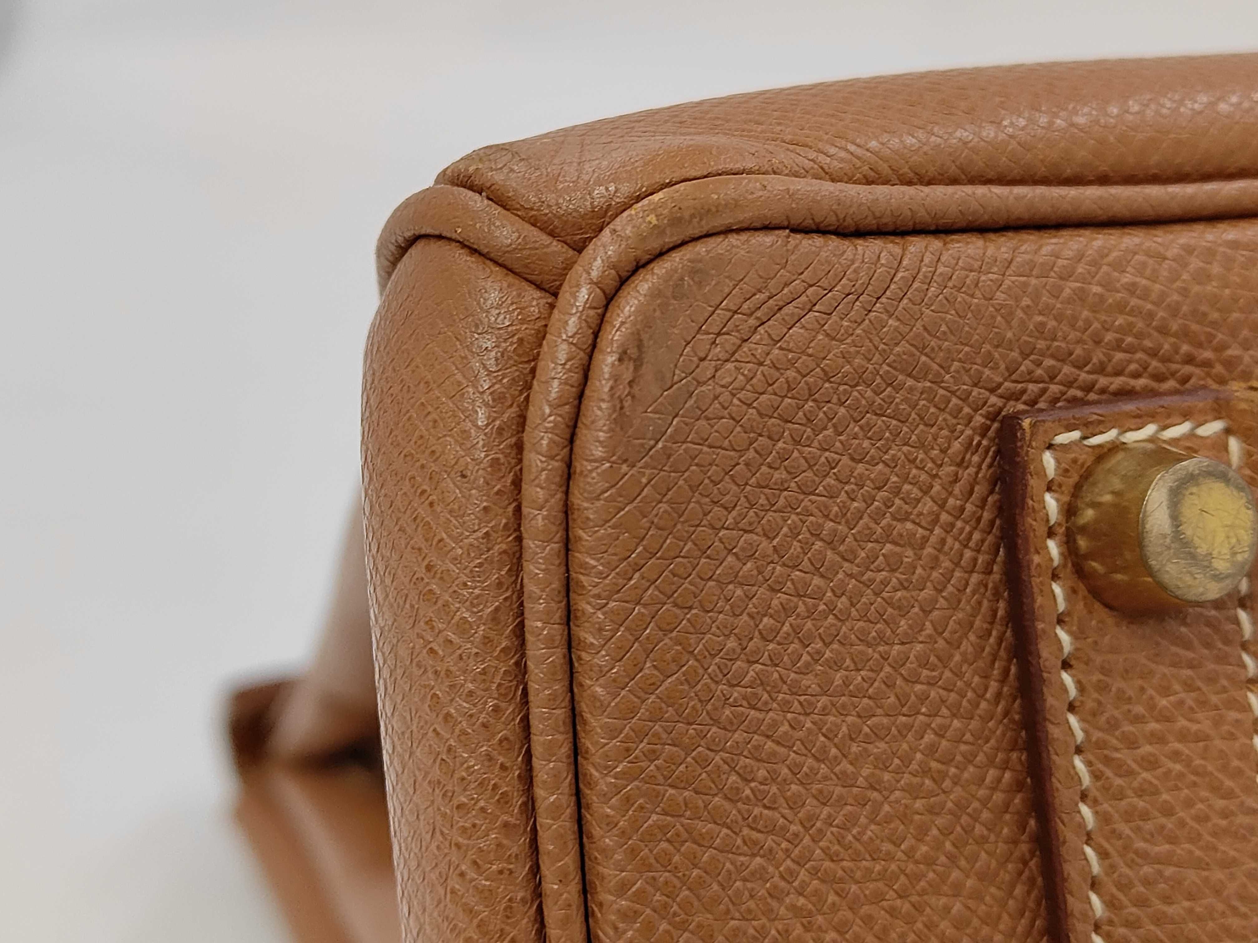 Birkin 35 Courchevel Leather Gold with Gold Hardware F Handbag — view 6