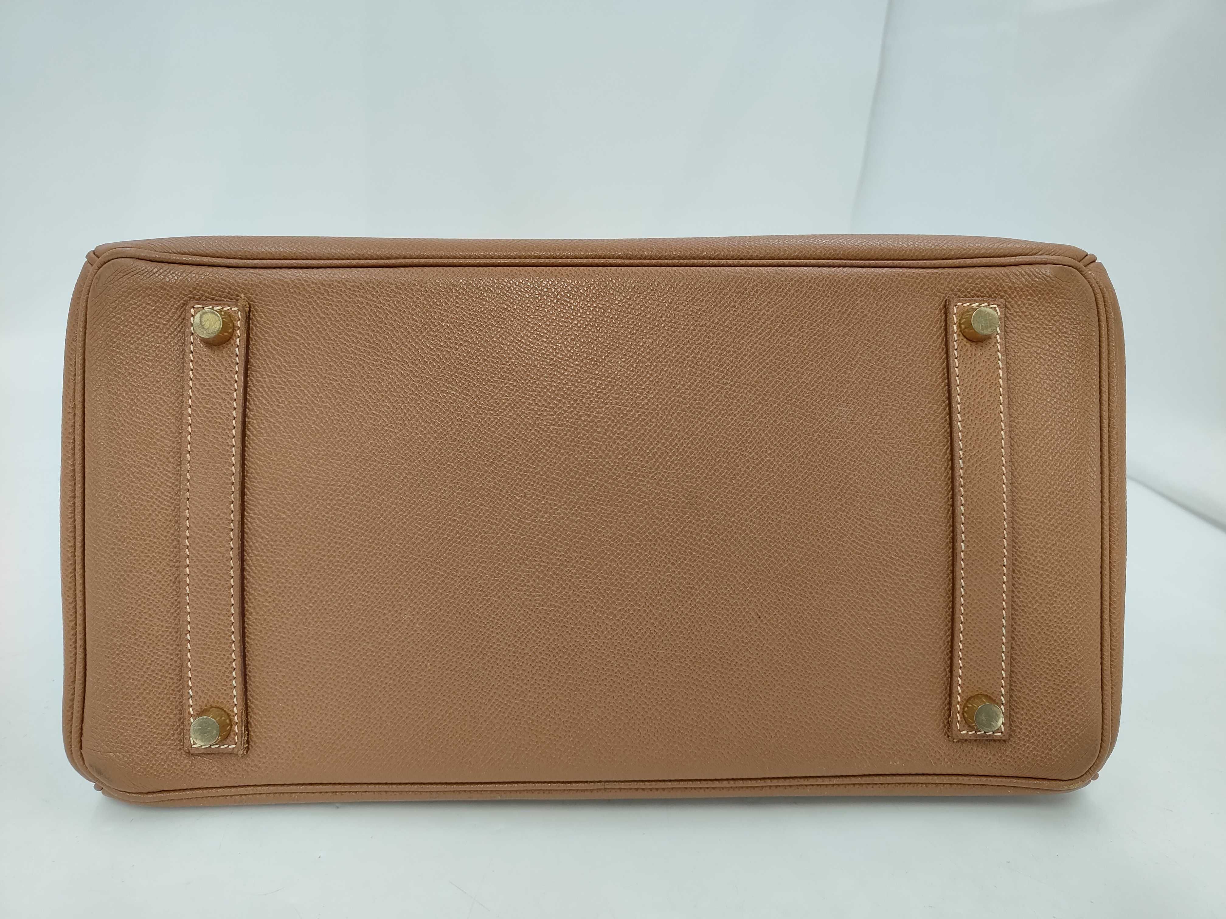 Birkin 35 Courchevel Leather Gold with Gold Hardware F Handbag — view 7