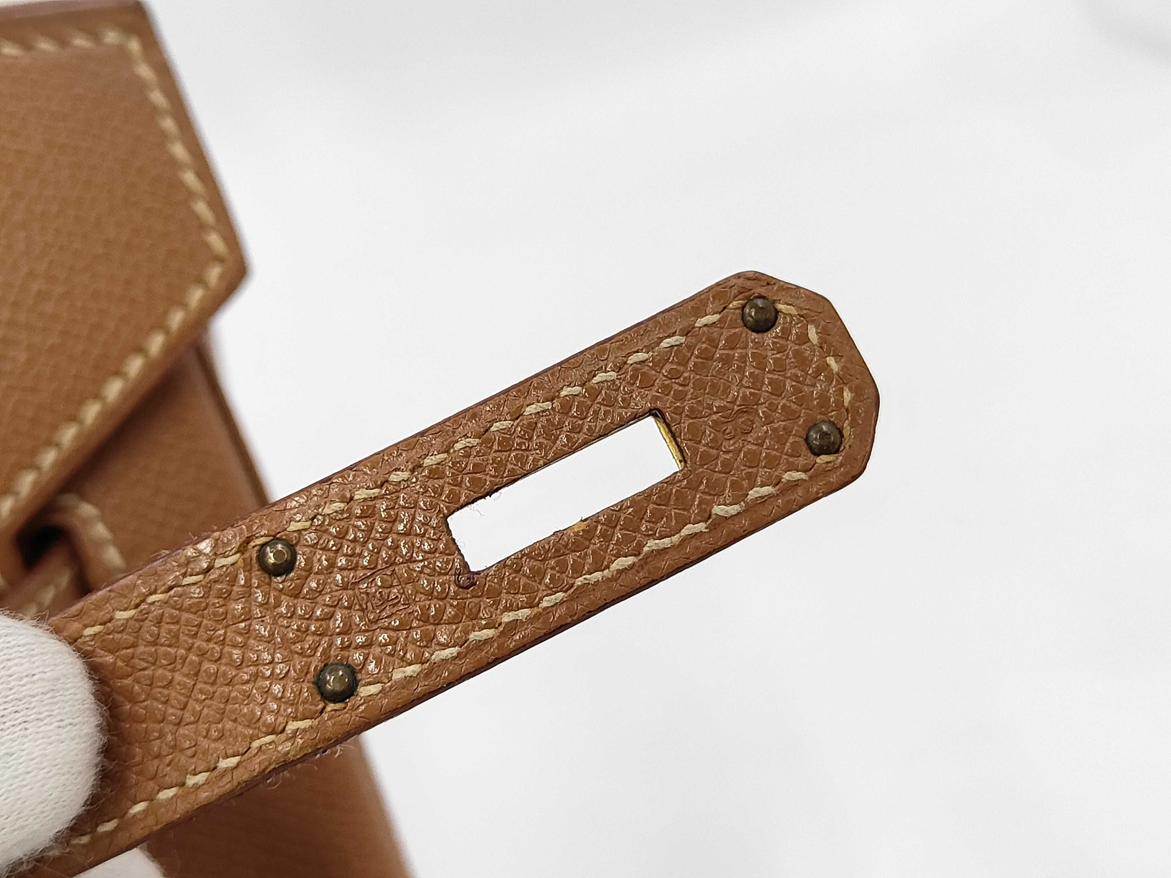 Birkin 35 Courchevel Leather Gold with Gold Hardware F Handbag — view 8