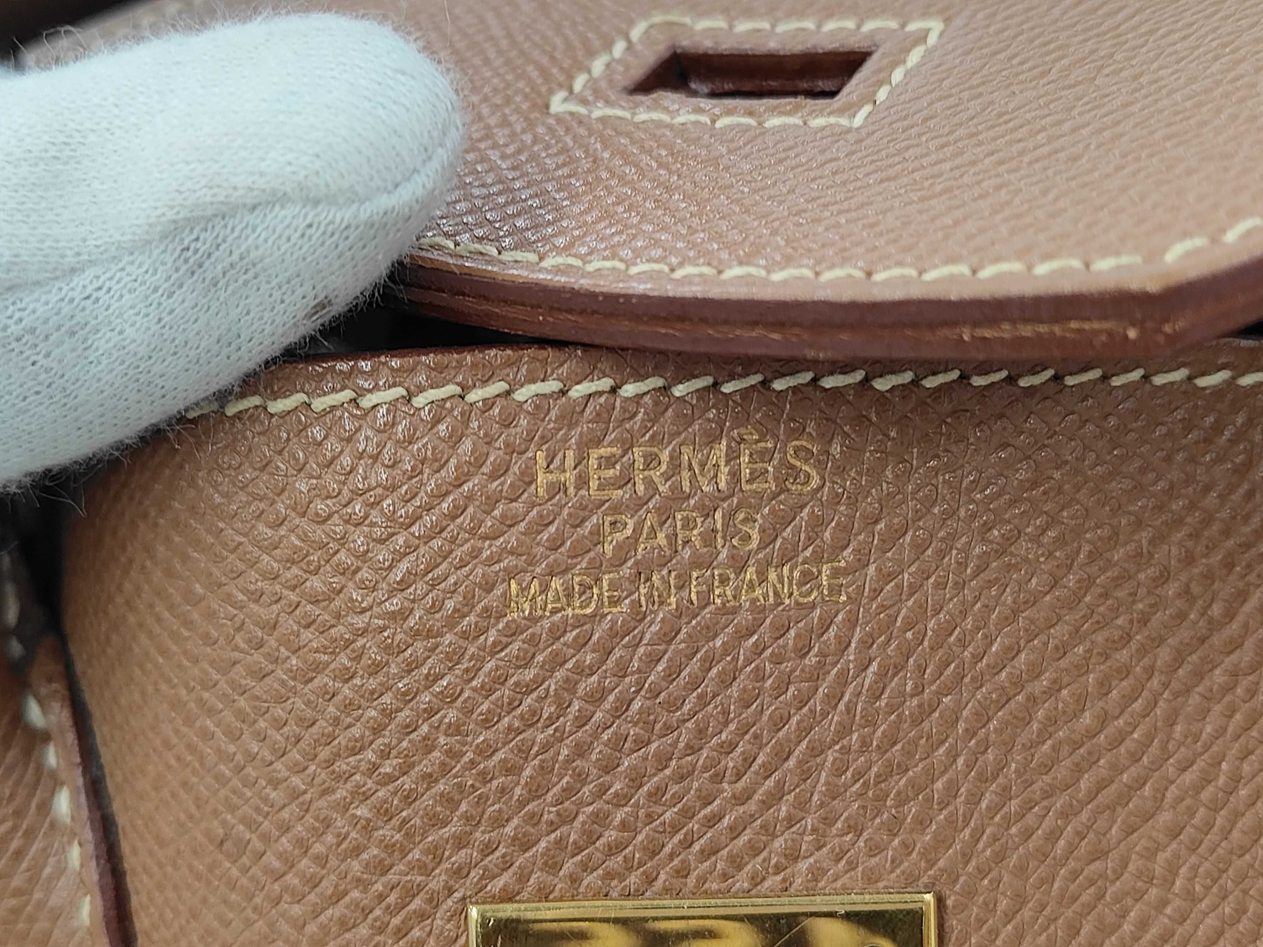 Birkin 35 Courchevel Leather Gold with Gold Hardware F Handbag — view 9