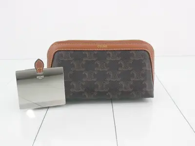 Triomphe pouch, unused, black/brown