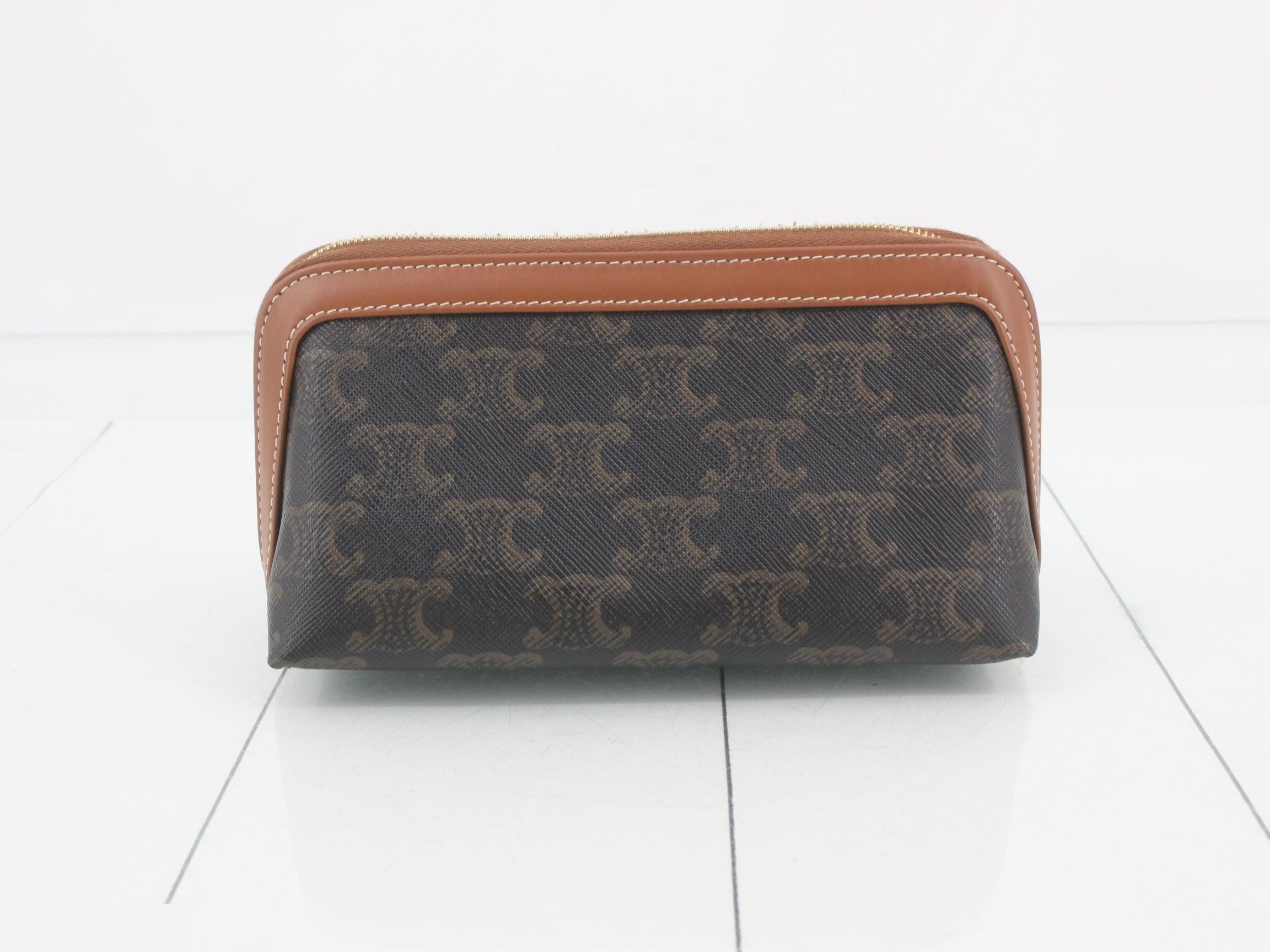 Triomphe pouch, unused, black/brown — view 2