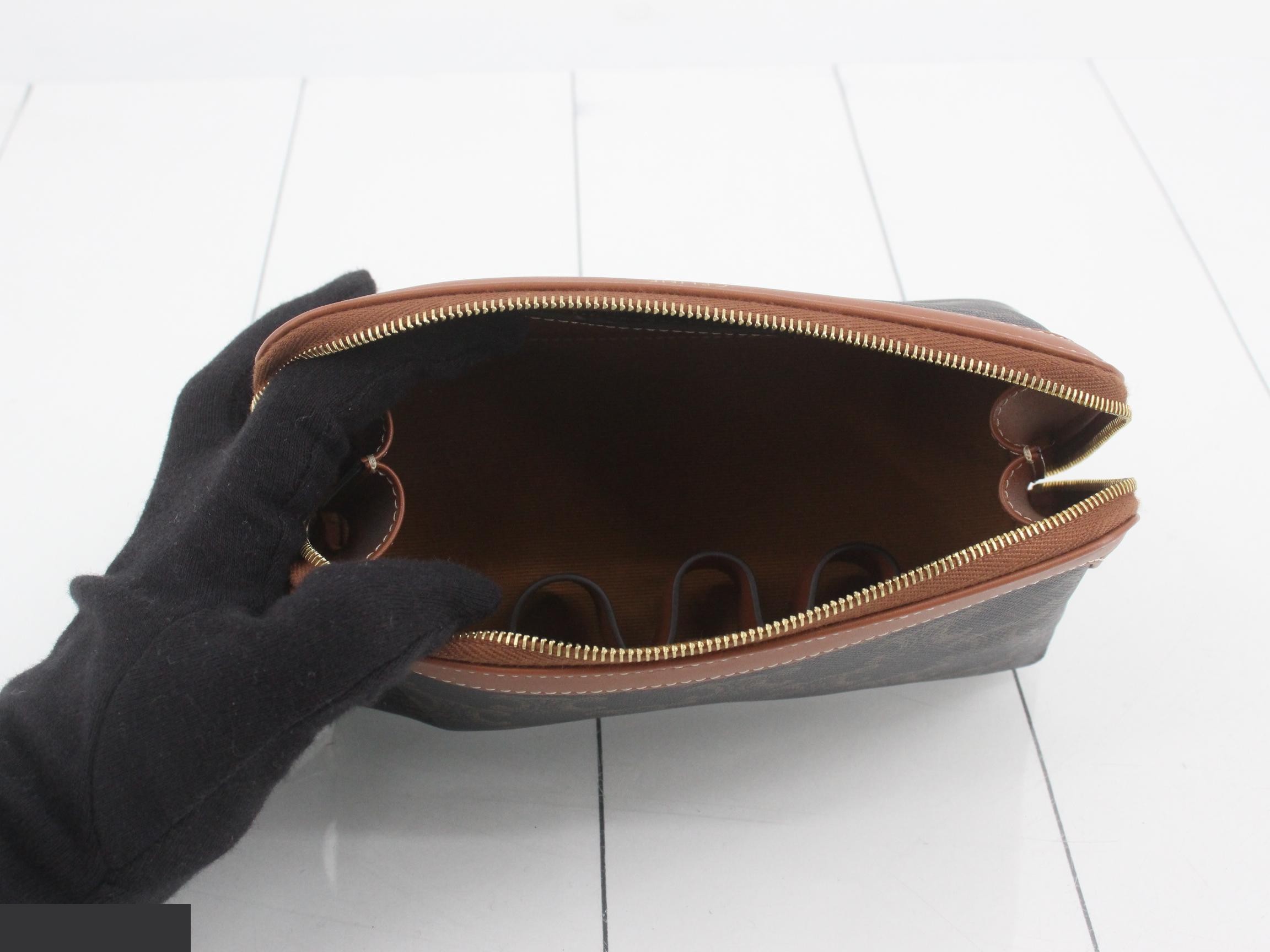 Triomphe pouch, unused, black/brown — view 4