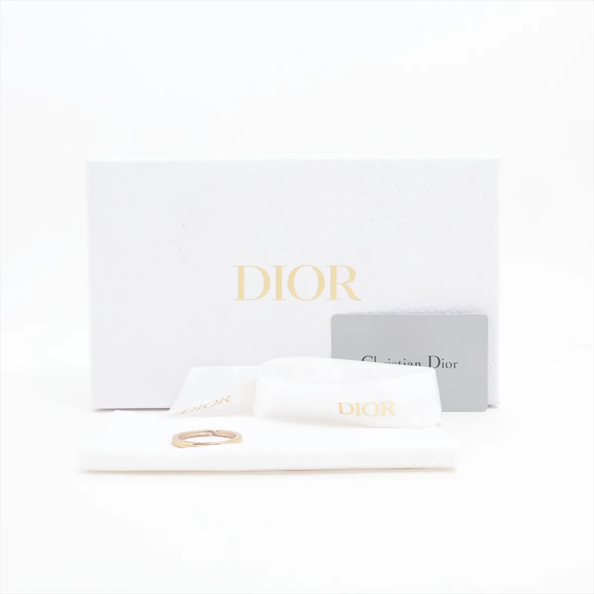 Lady Dior Cannage Leather Key Case Blue — view 8