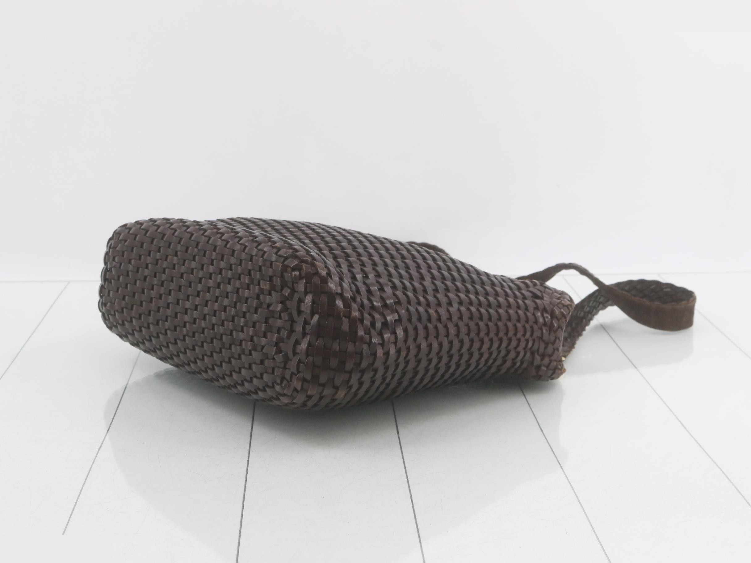 2-Way Bamboo Braided Leather Handbag — view 6