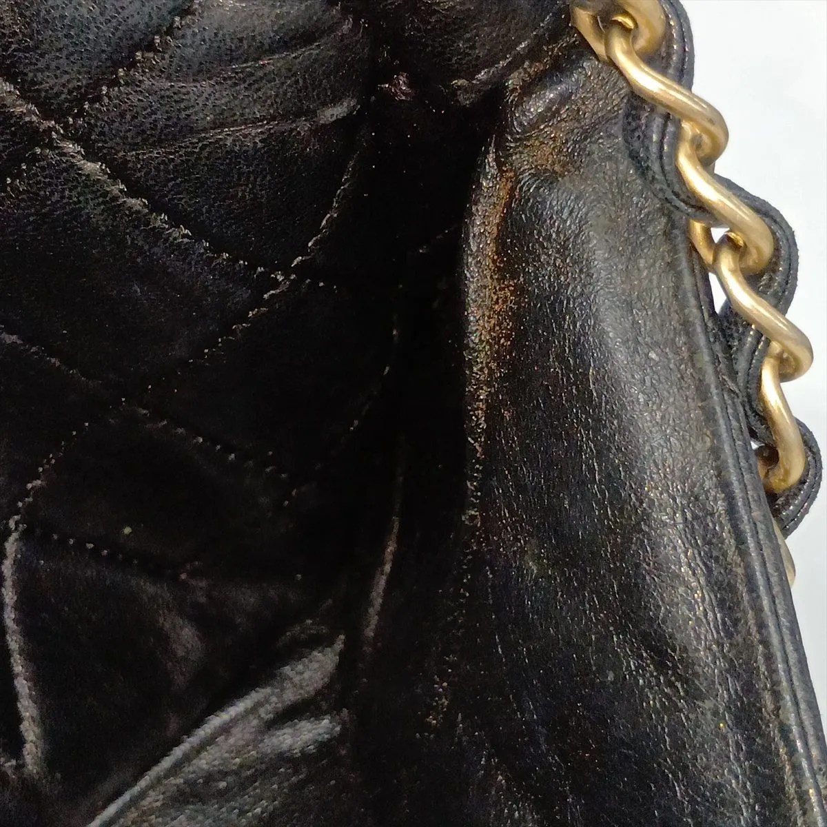 2.55 Lambskin Chain Shoulder Bag, Black with Gold Hardware, 6739668, Series 6 — view 15