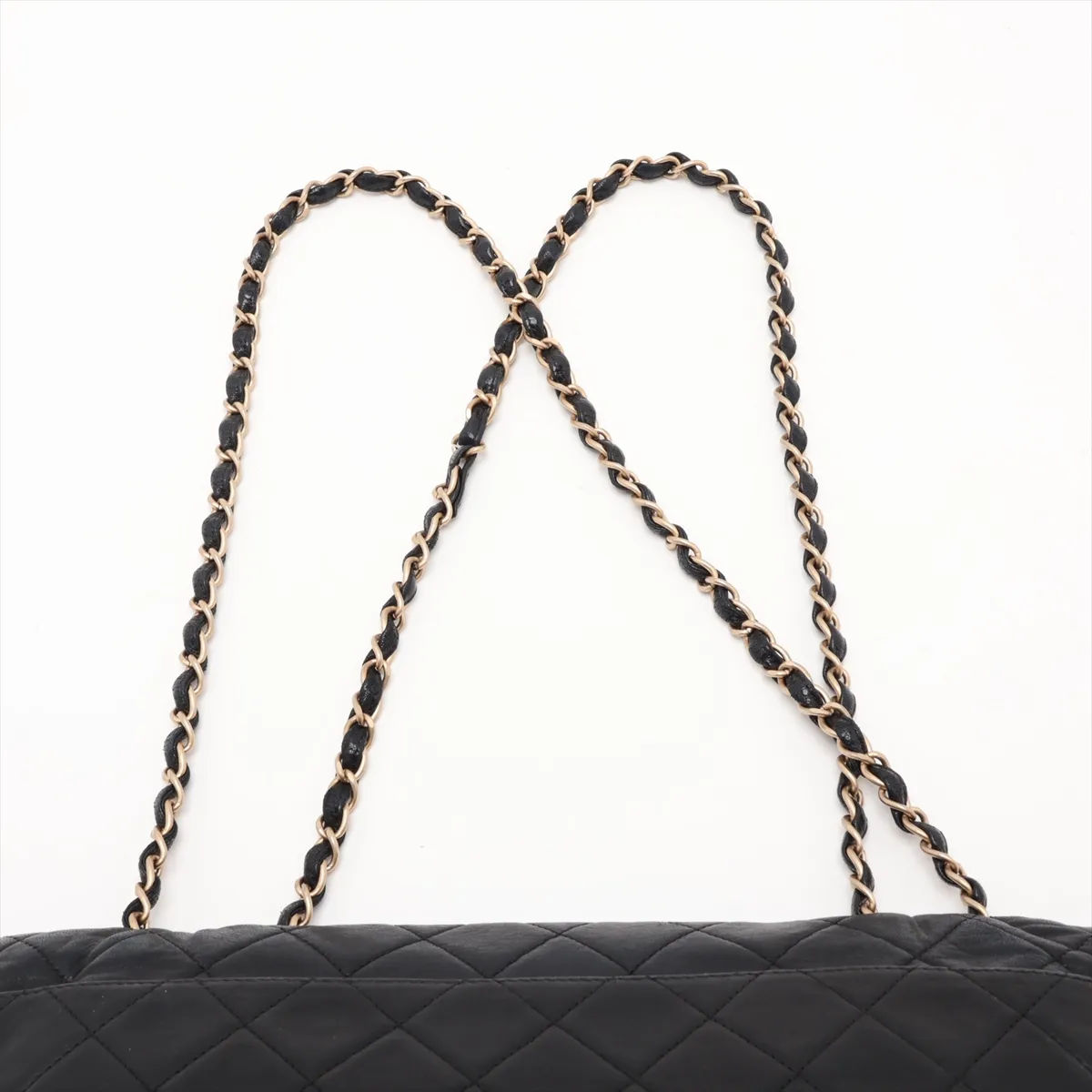 2.55 Lambskin Chain Shoulder Bag, Black with Gold Hardware, 6739668, Series 6 — view 6