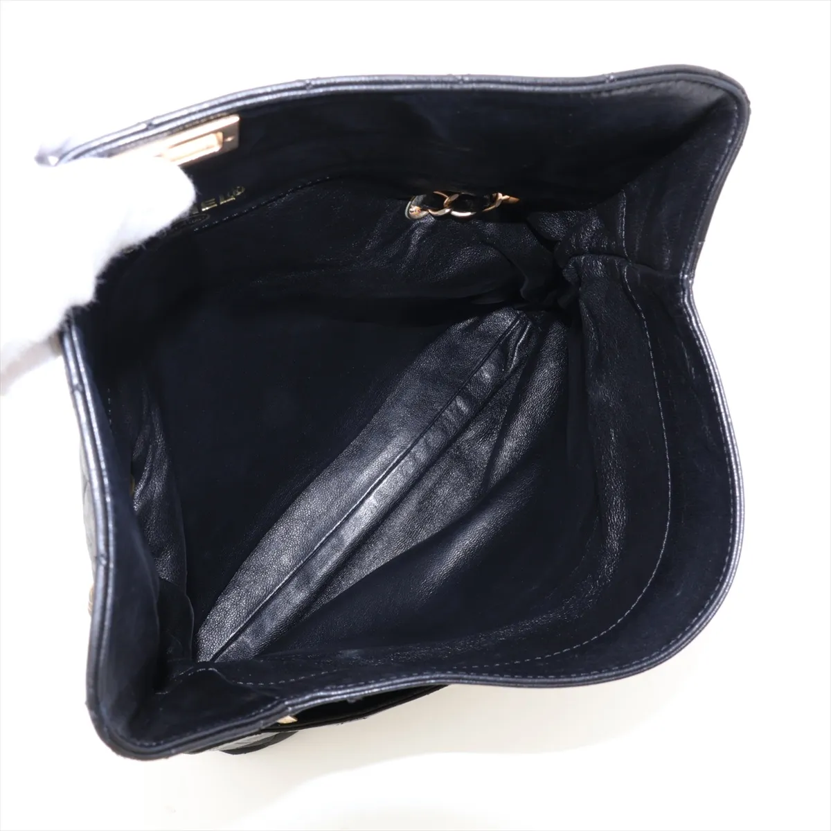 2.55 Lambskin Chain Shoulder Bag, Black with Gold Hardware, 6739668, Series 6 — view 7