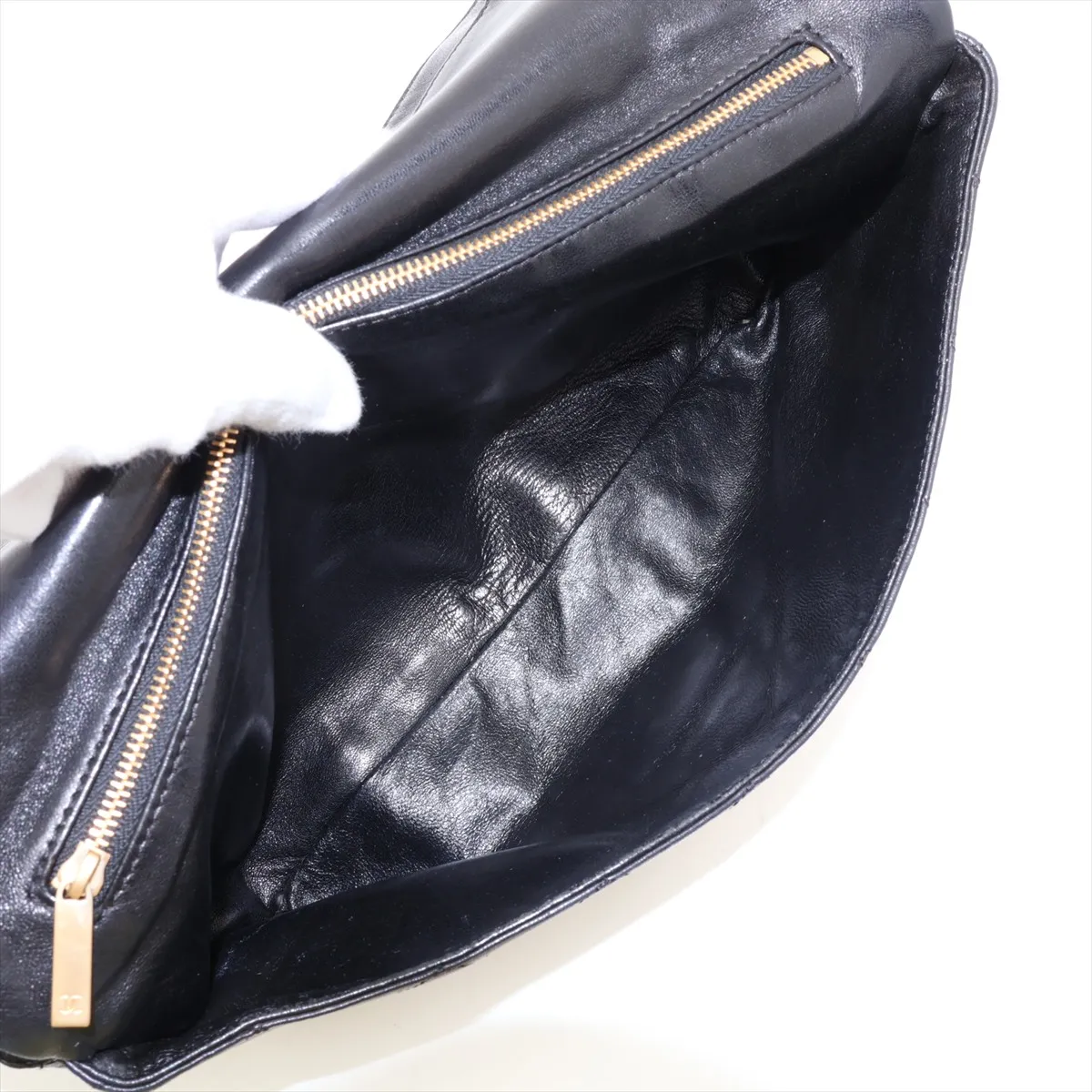 2.55 Lambskin Chain Shoulder Bag, Black with Gold Hardware, 6739668, Series 6 — view 9
