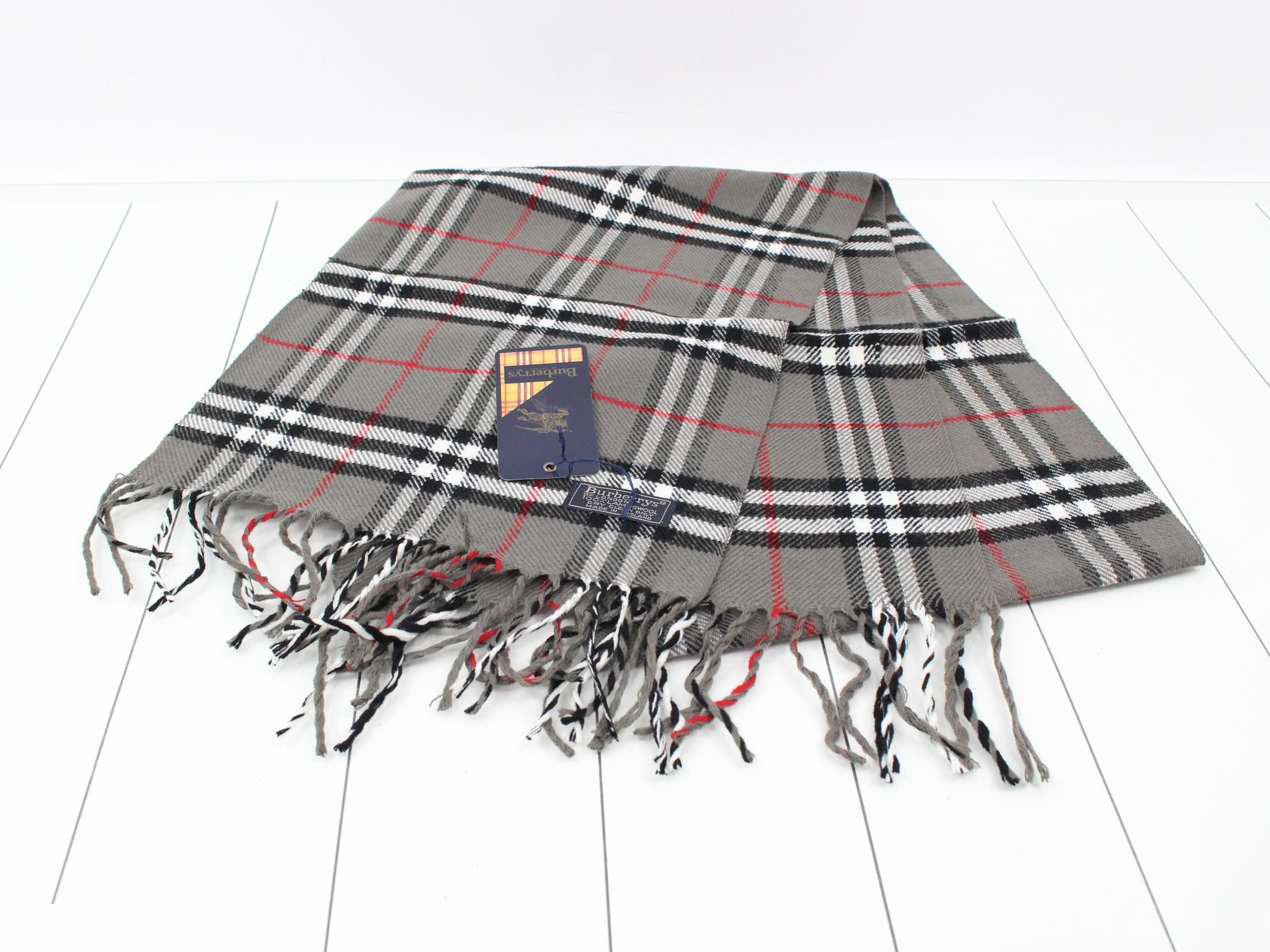 Unused, with dust bag included. Burberry Nova Check scarf, gray. — view 2