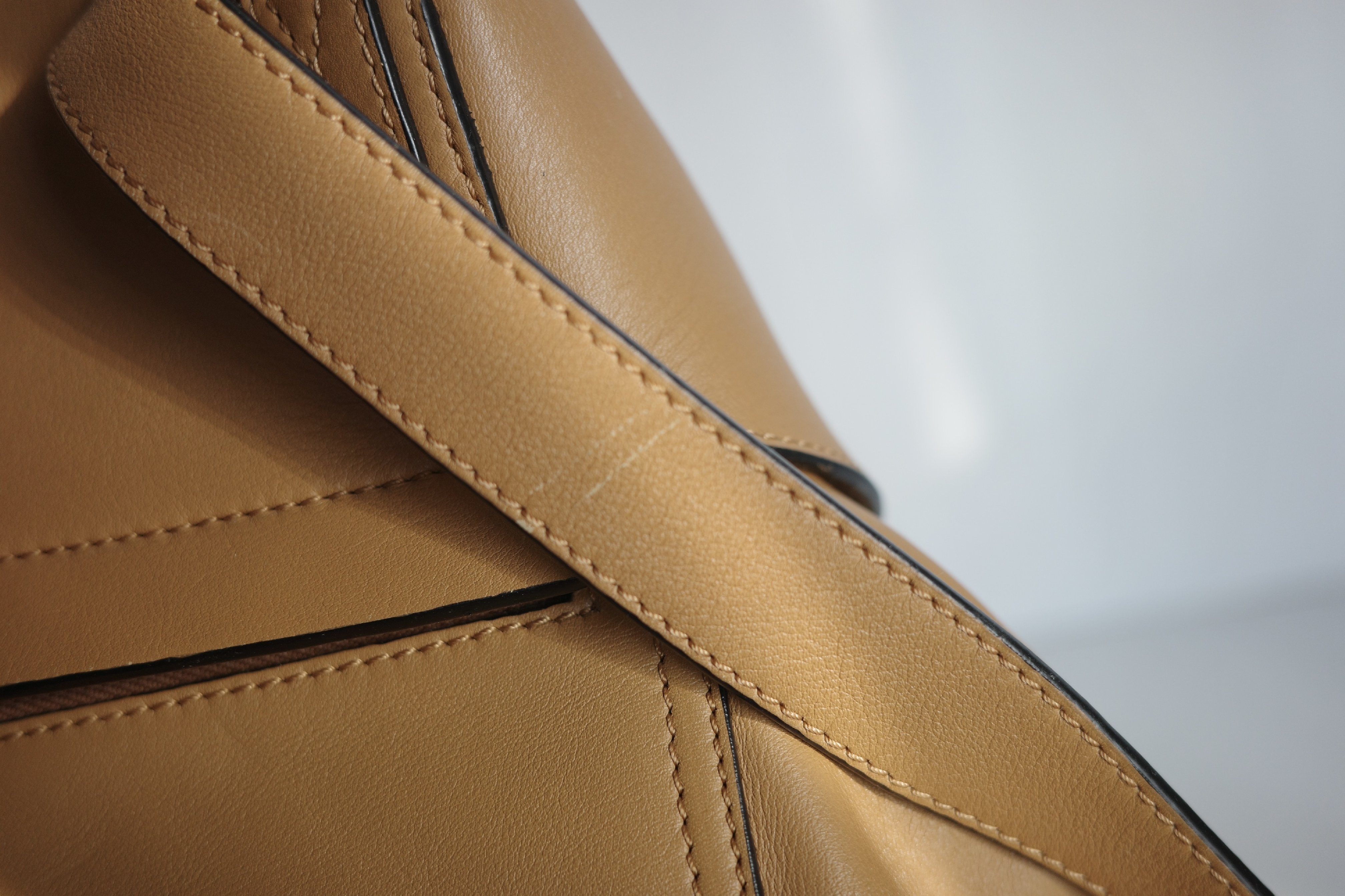 Drawstring Leather Backpack Rucksack — view 11