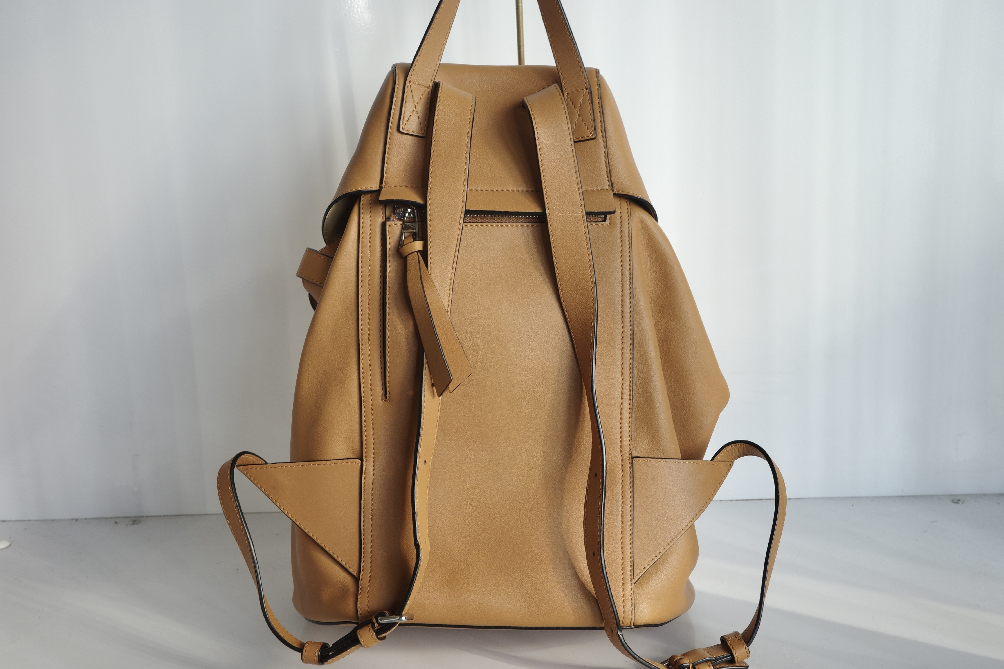 Drawstring Leather Backpack Rucksack — view 4