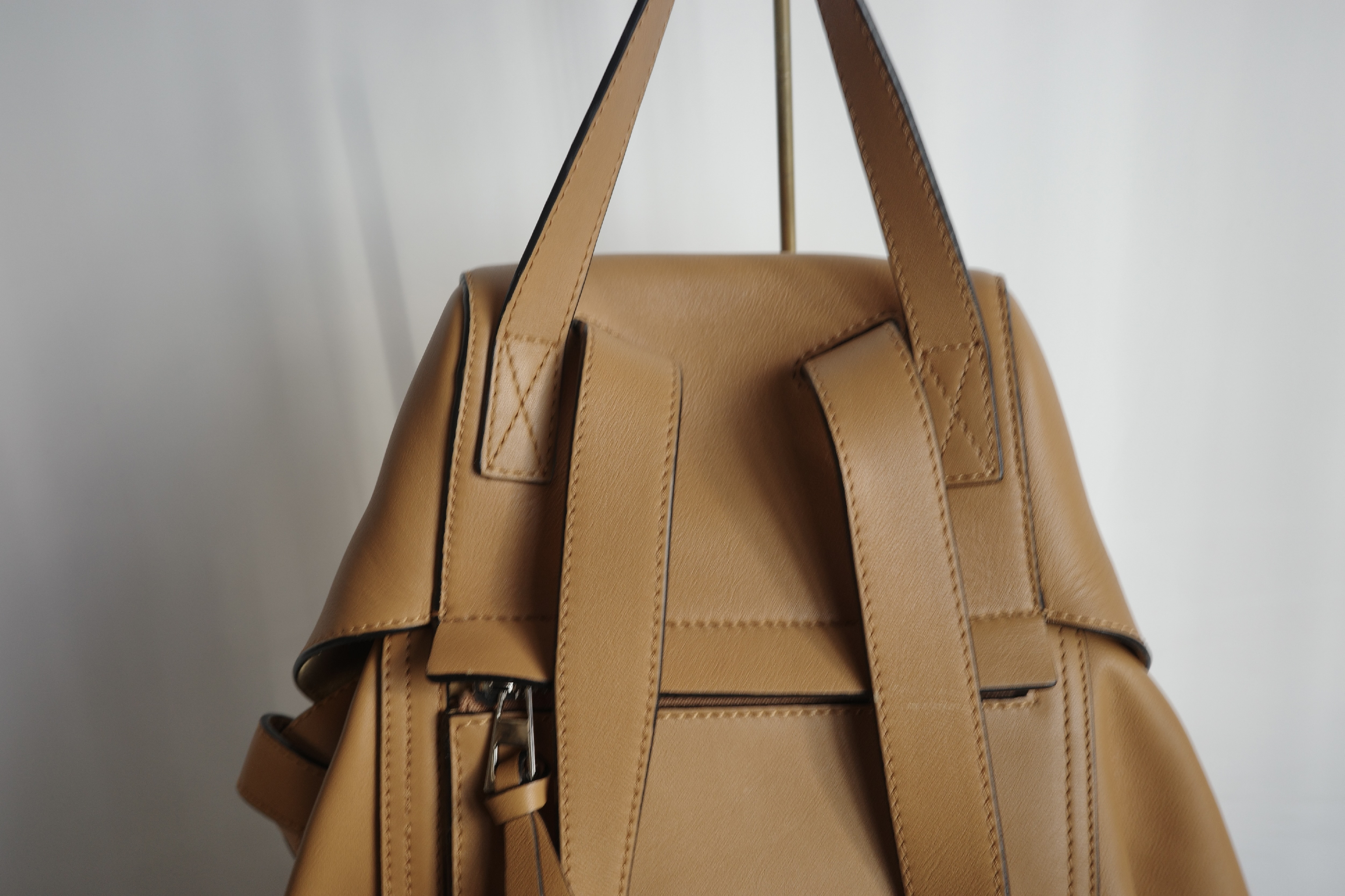 Drawstring Leather Backpack Rucksack — view 5