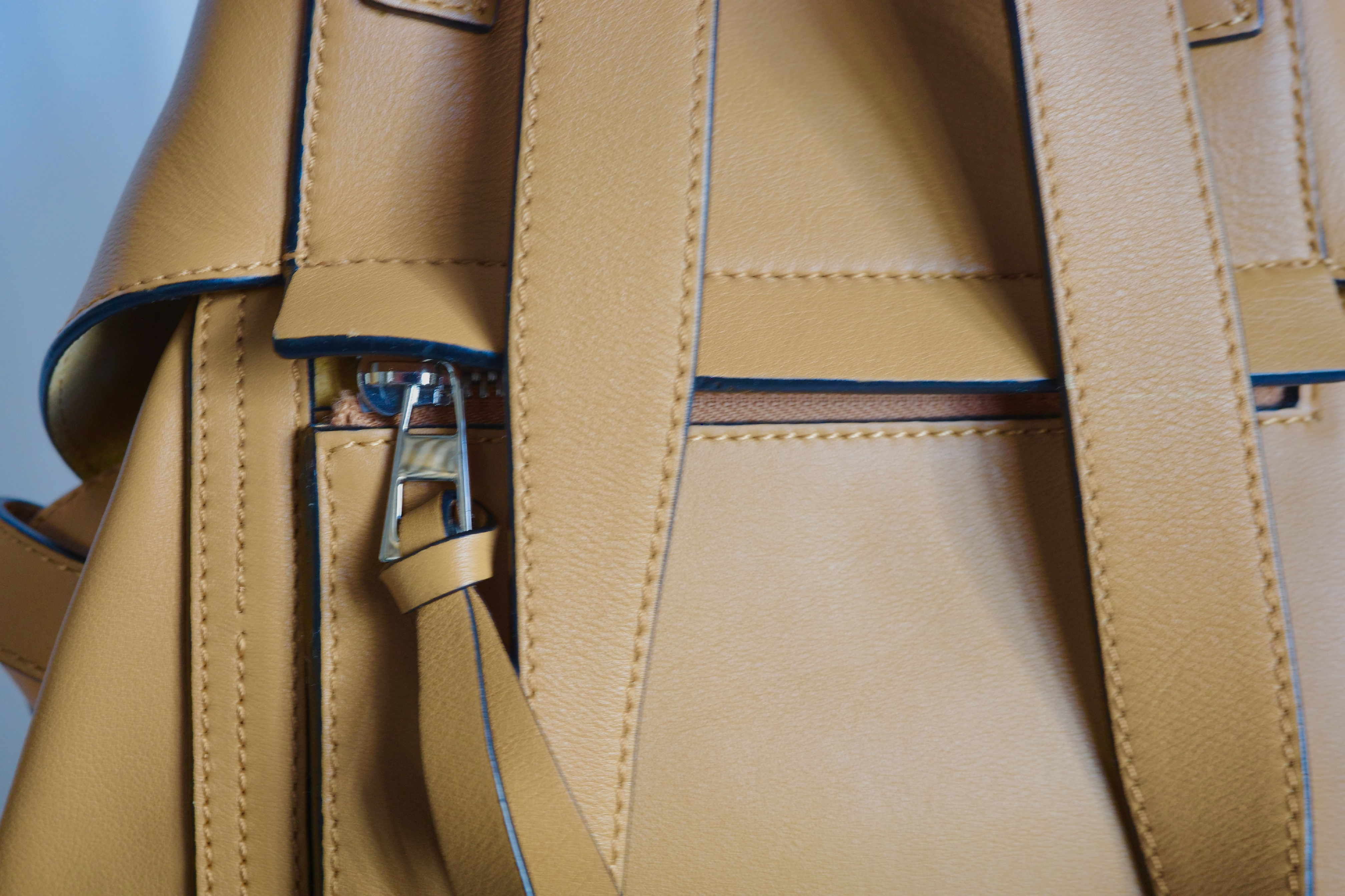 Drawstring Leather Backpack Rucksack — view 8