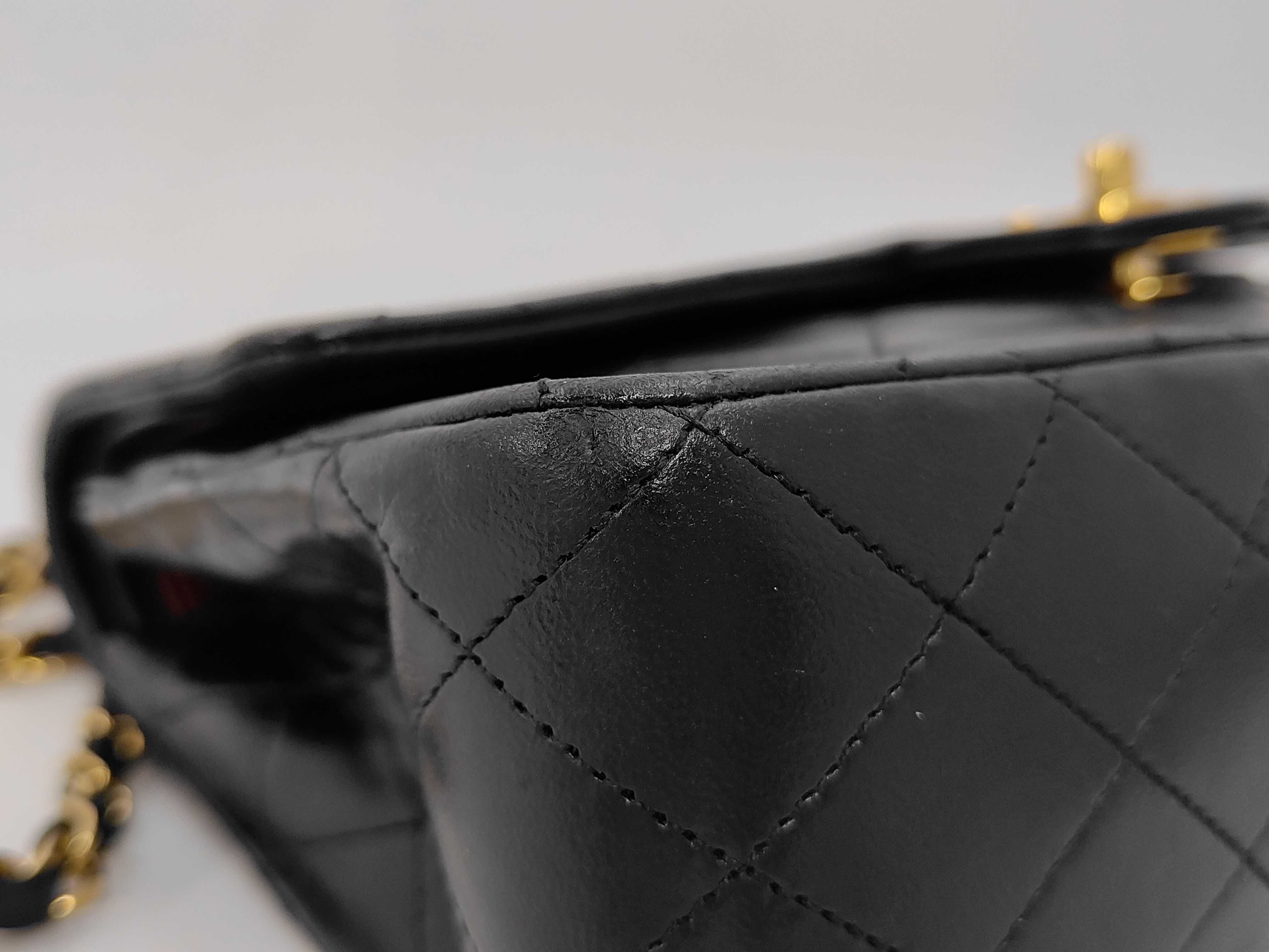 Matelassé Lambskin Double Flap Double Chain Shoulder Bag — view 6