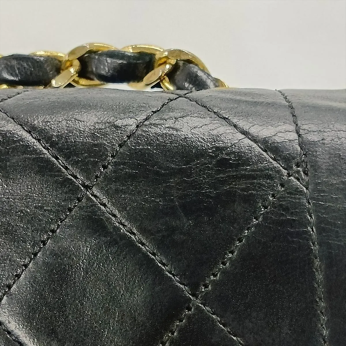 Mini Matelassé Lambskin Single Flap Single Chain Bag, Black with Gold Hardware, Item No. 1785520 (Serial No. 1) — view 11