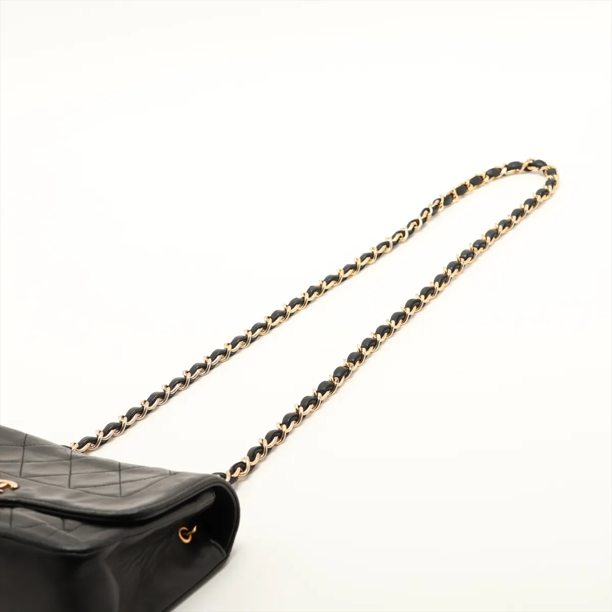 Mini Matelassé Lambskin Single Flap Single Chain Bag, Black with Gold Hardware, Item No. 1785520 (Serial No. 1) — view 5