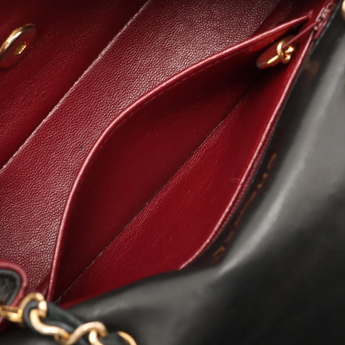 Mini Matelassé Lambskin Single Flap Single Chain Bag, Black with Gold Hardware, Item No. 1785520 (Serial No. 1) — view 7