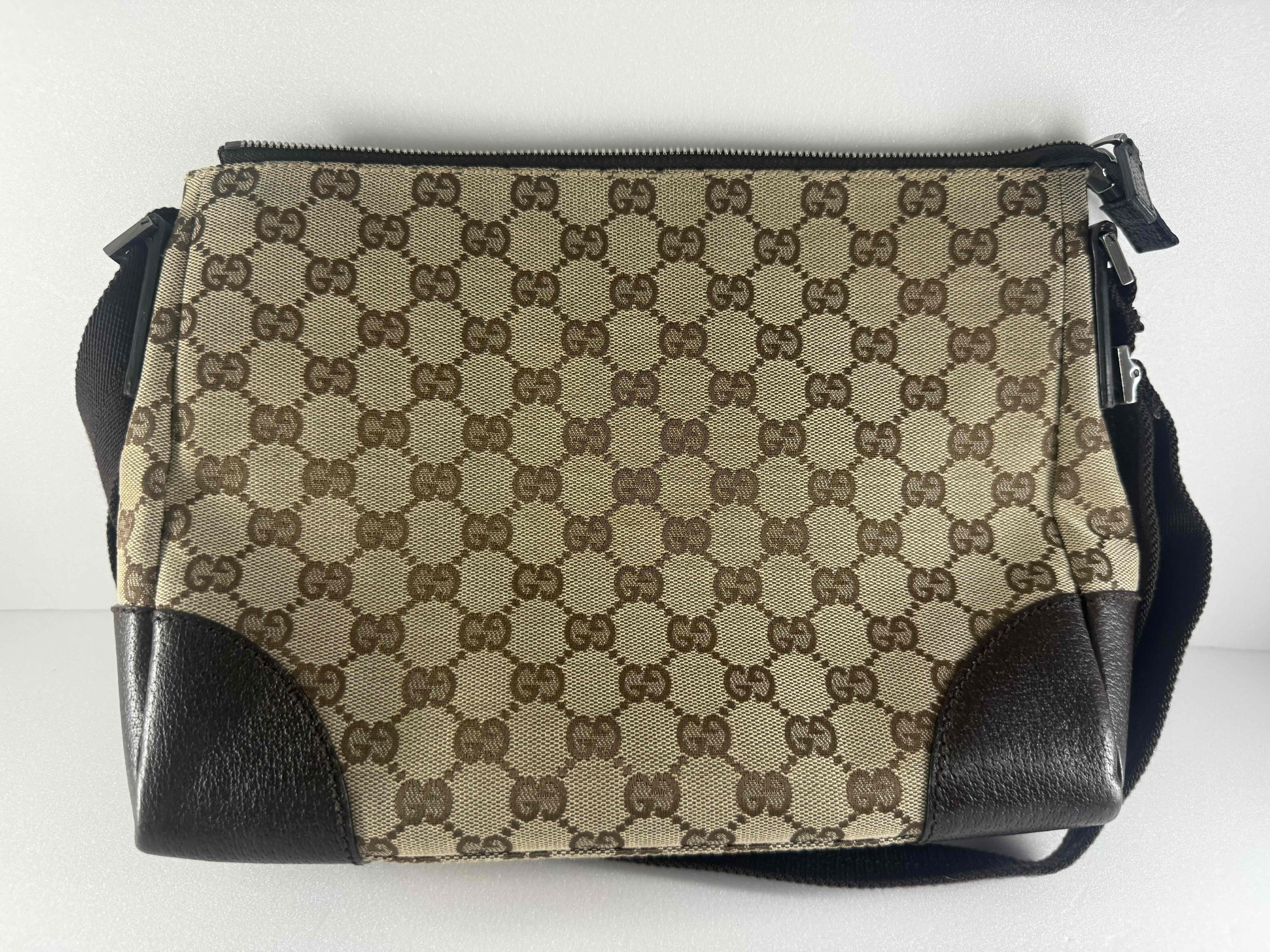 GG Canvas Shoulder Bag, Brown Shoulder Bag — view 2