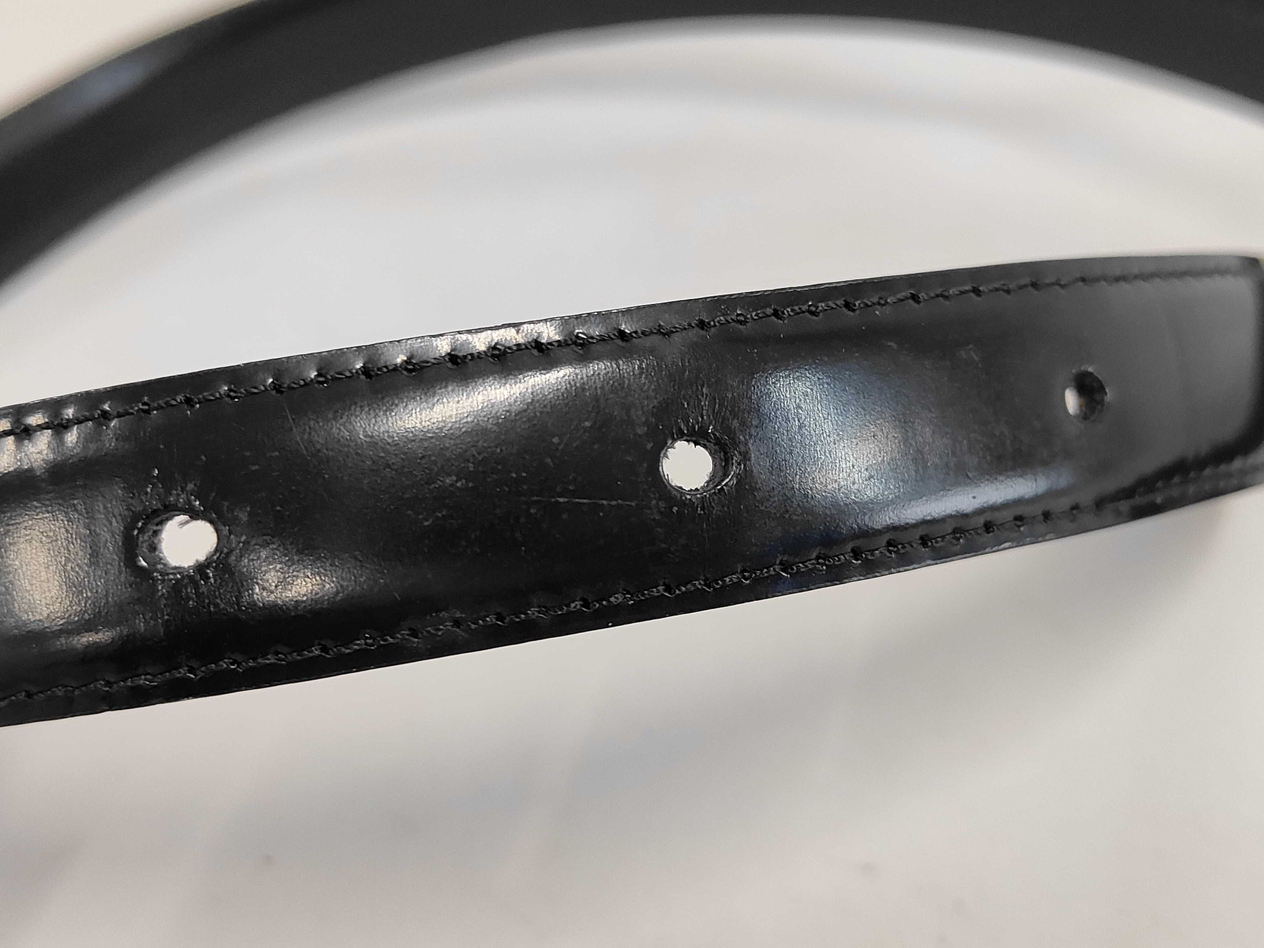Panthère Black Silver Leather Metal Belt — view 4